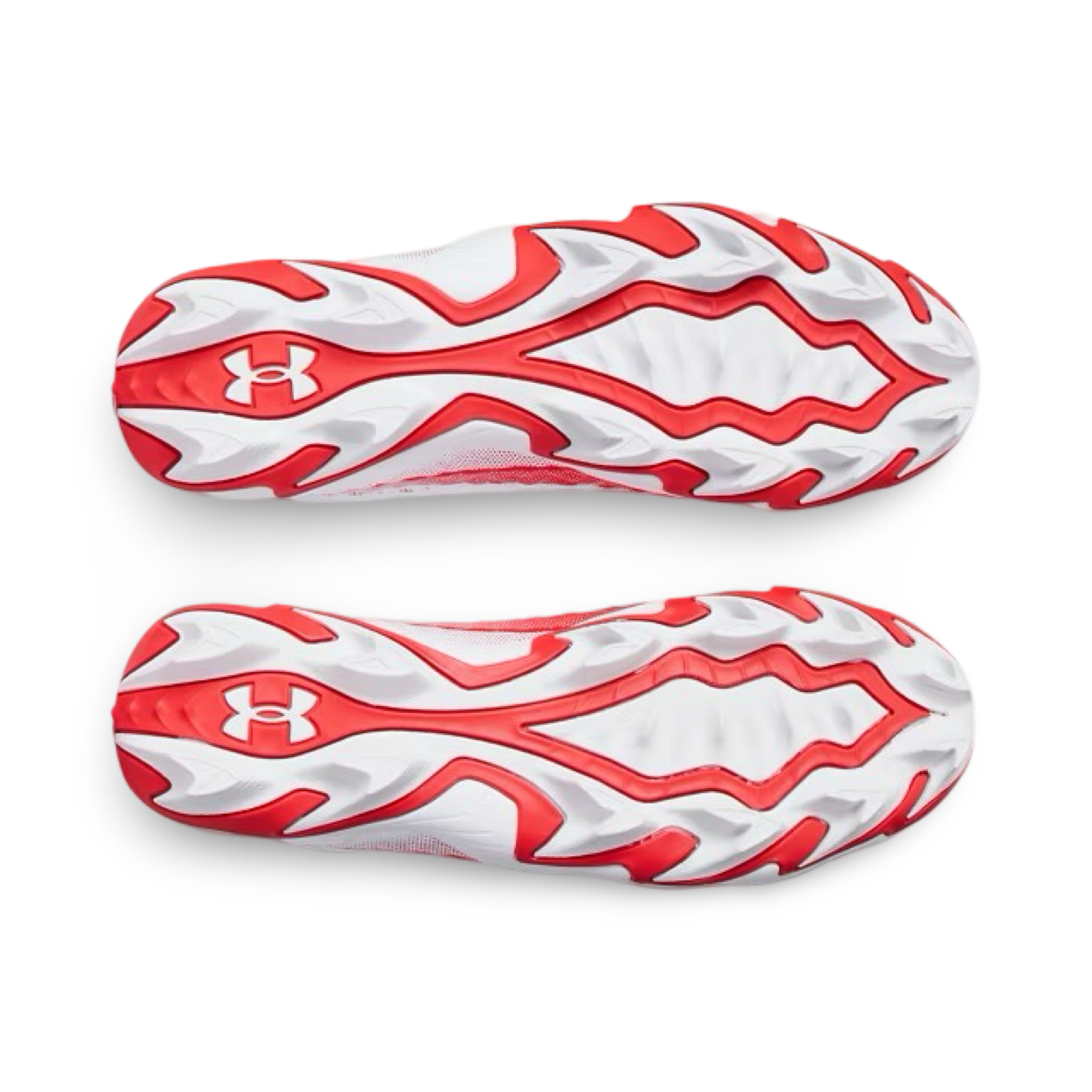 Boys' UA Spotlight Hammer Jr. Football Cleats - White/Red