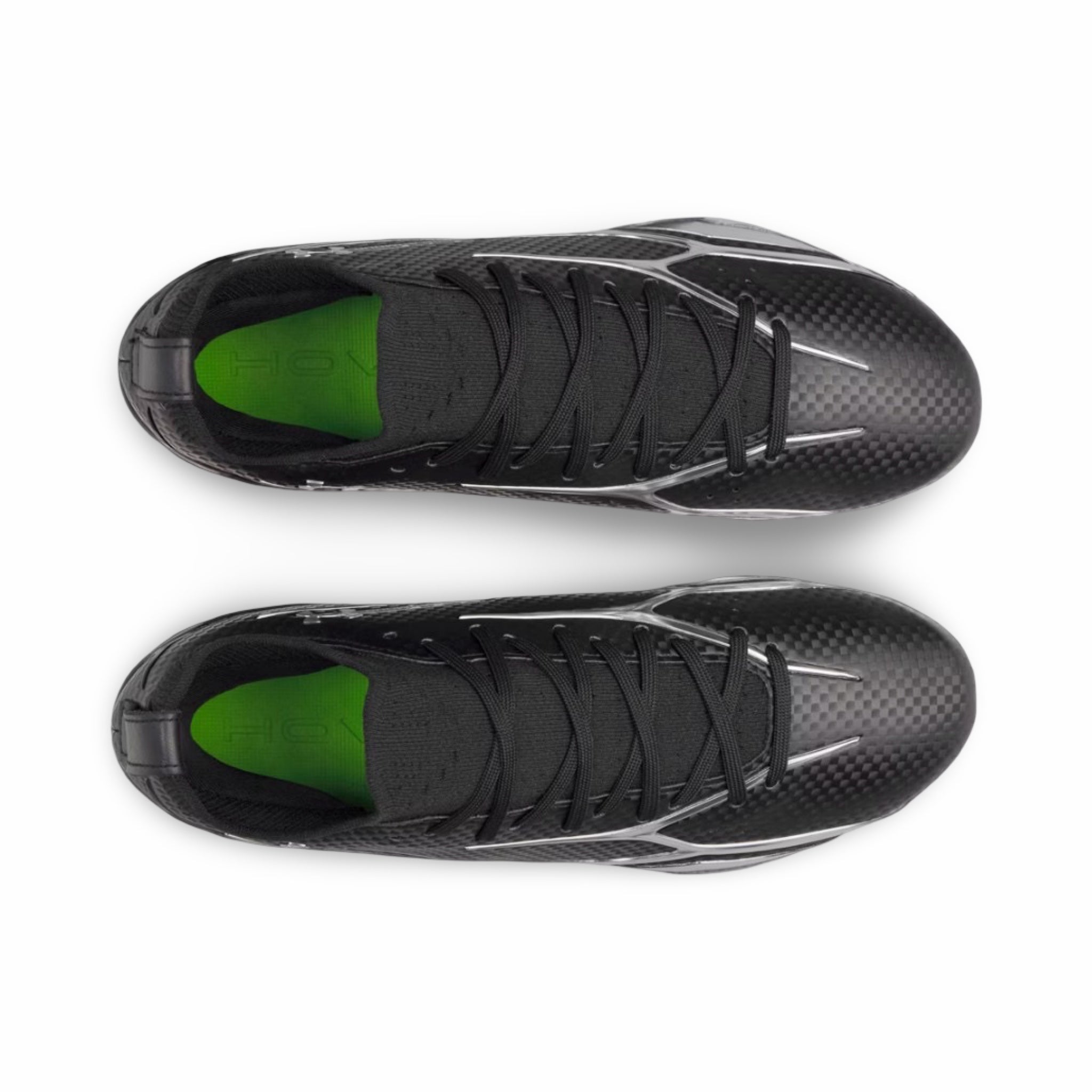 UA Spotlight Pro Football Cleats - Chrome black