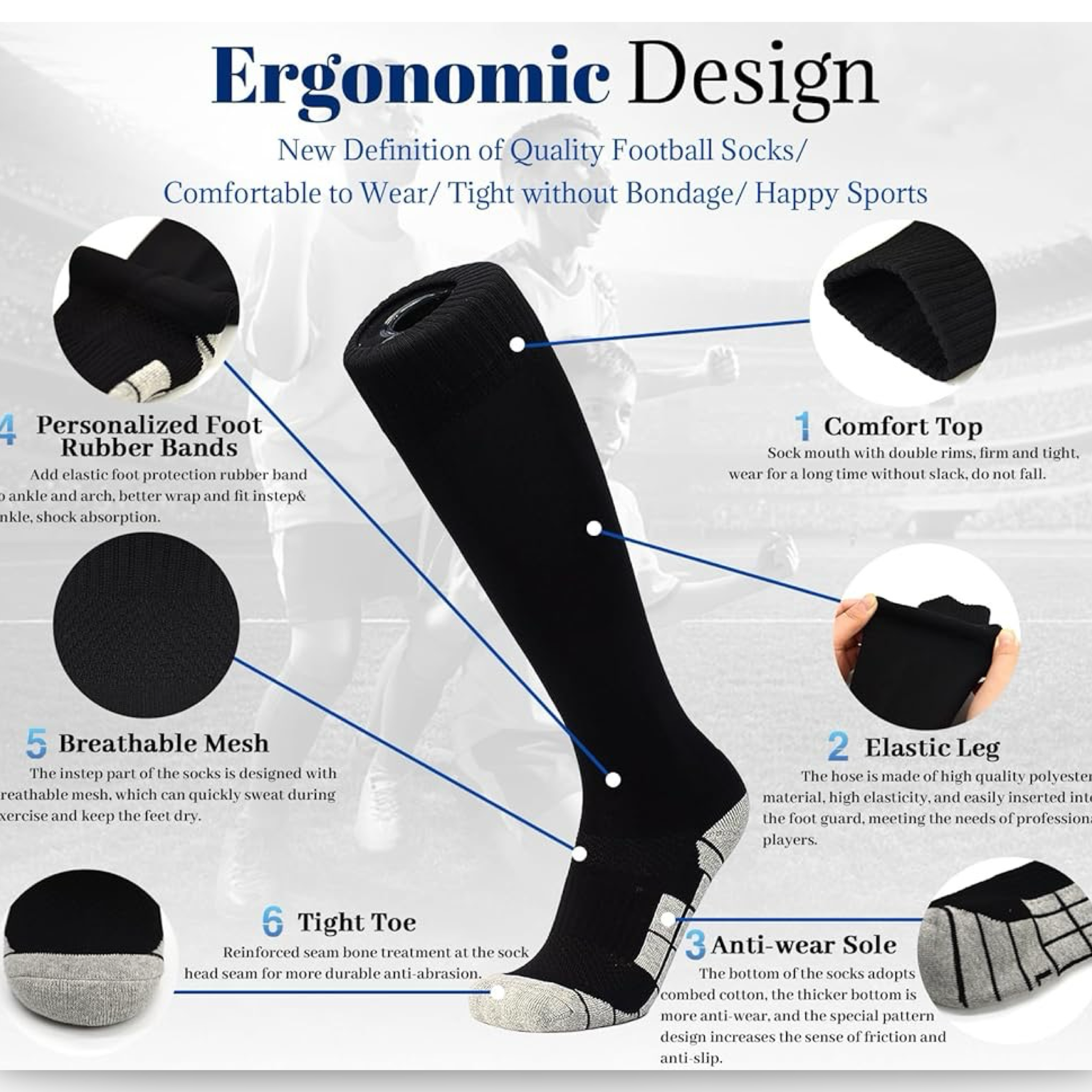 Beastfoot Dri-Fit Football Socks