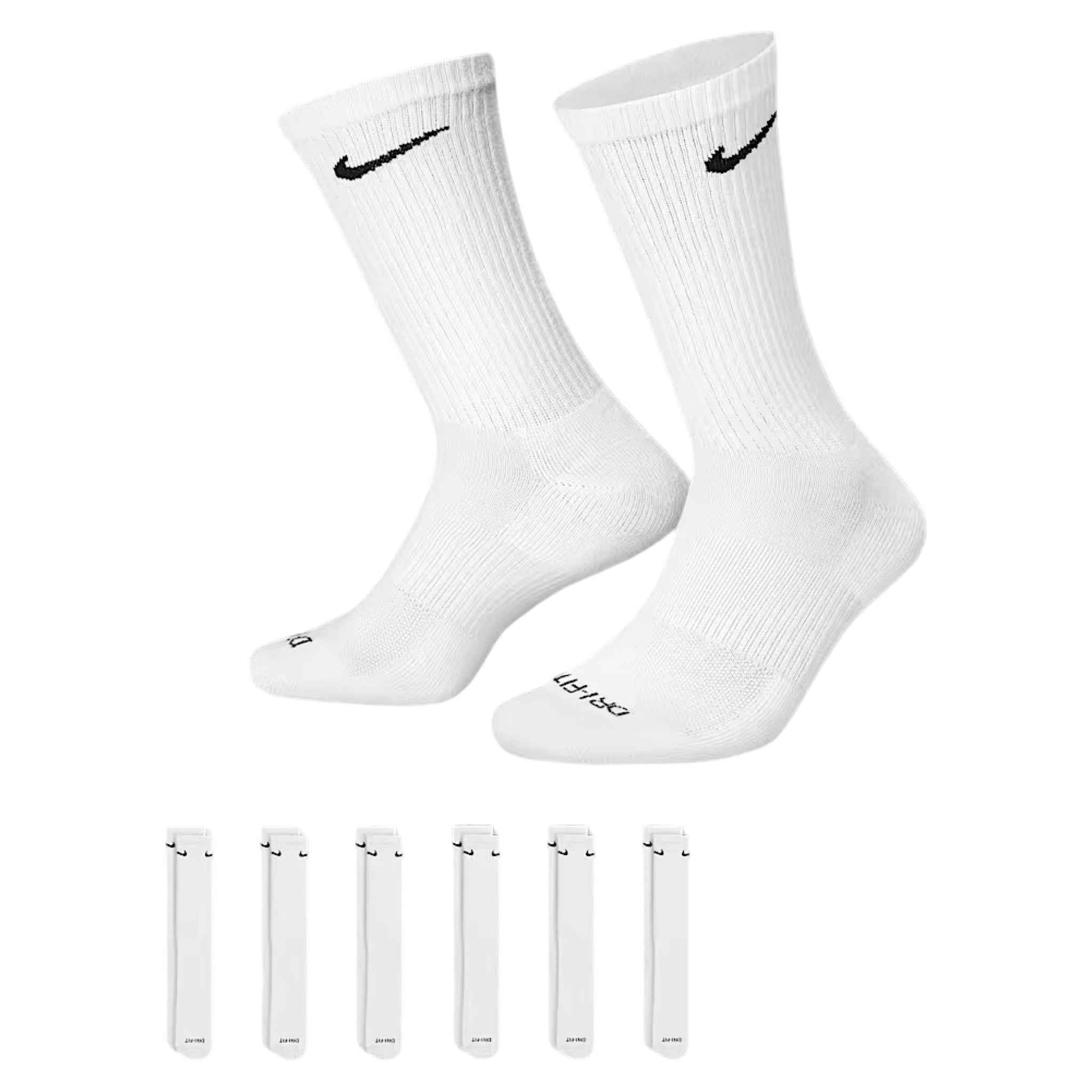 Nike Everyday Training Crew Socks - Dri-FIT Plus Cushioned (6 Pairs)