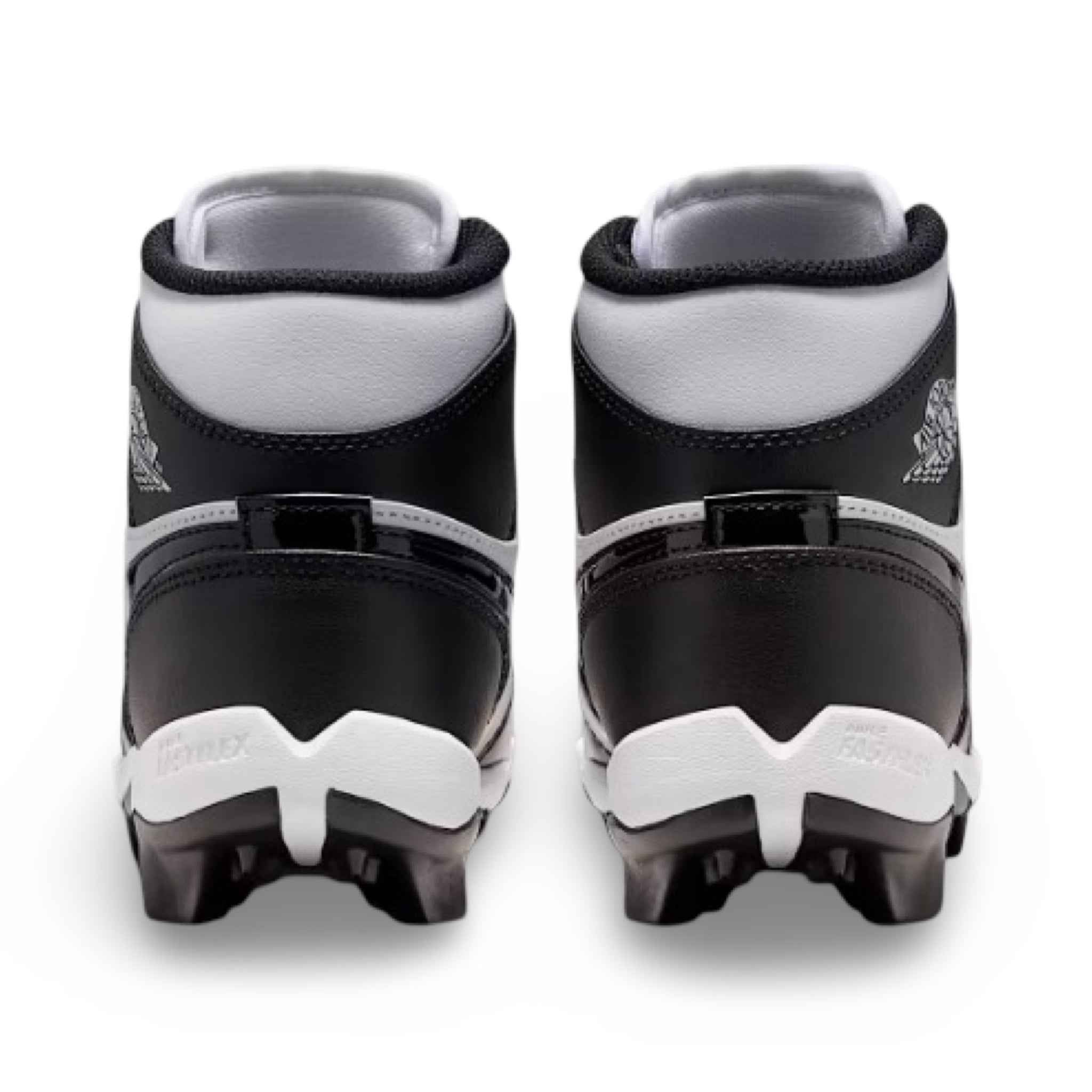 Kids' Jordan 1 Mid Football Cleats - White/Black