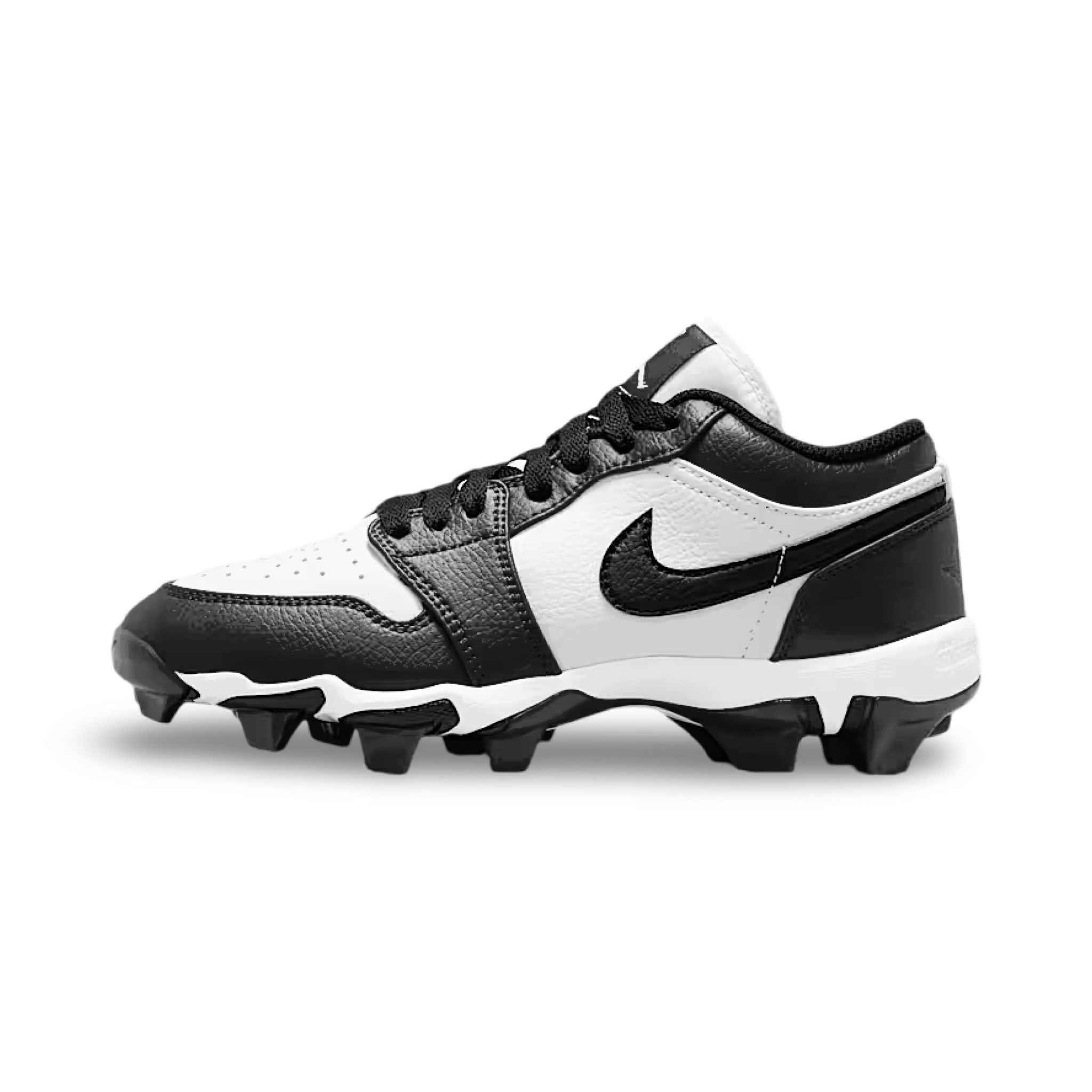 Kids' Jordan 1 Low Football Cleats - White/Black