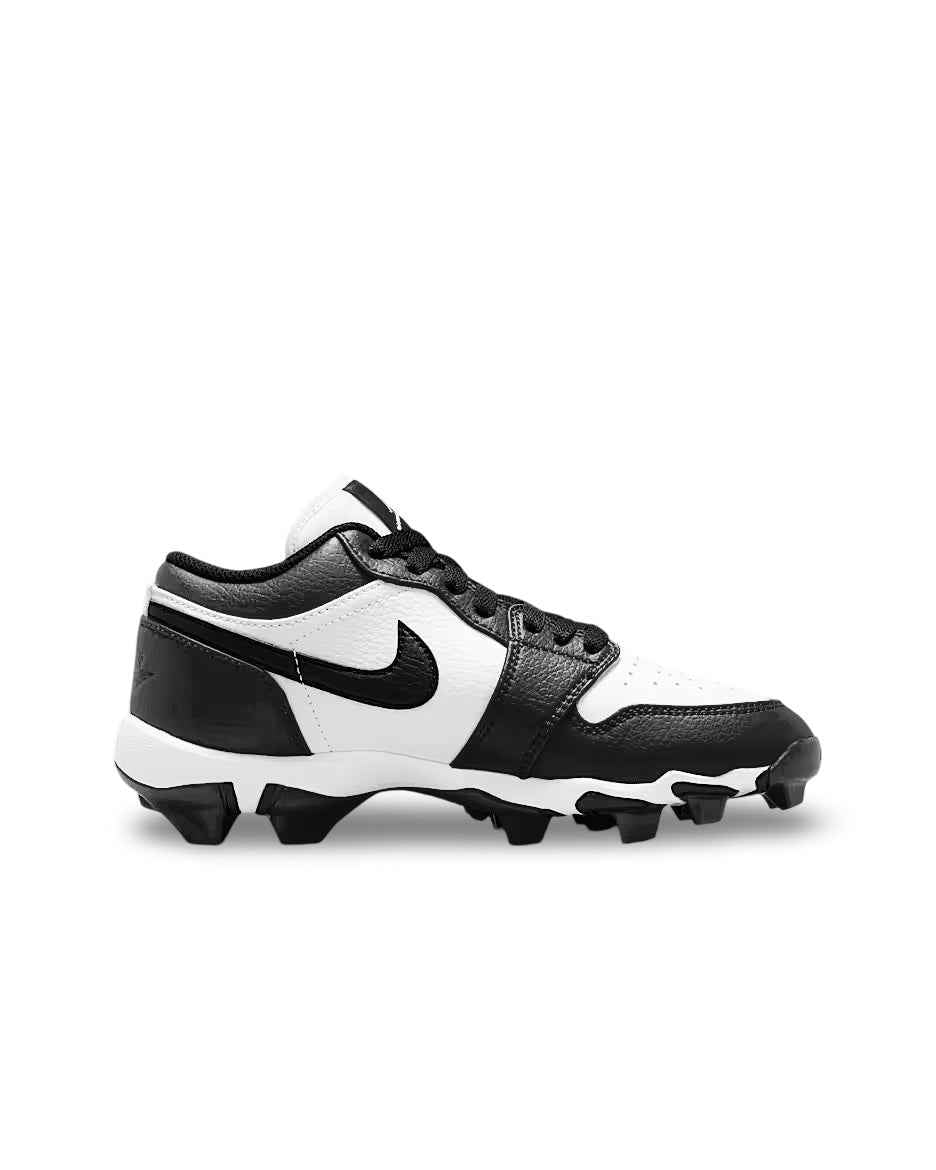 Kids' Jordan 1 Low Football Cleats - White/Black