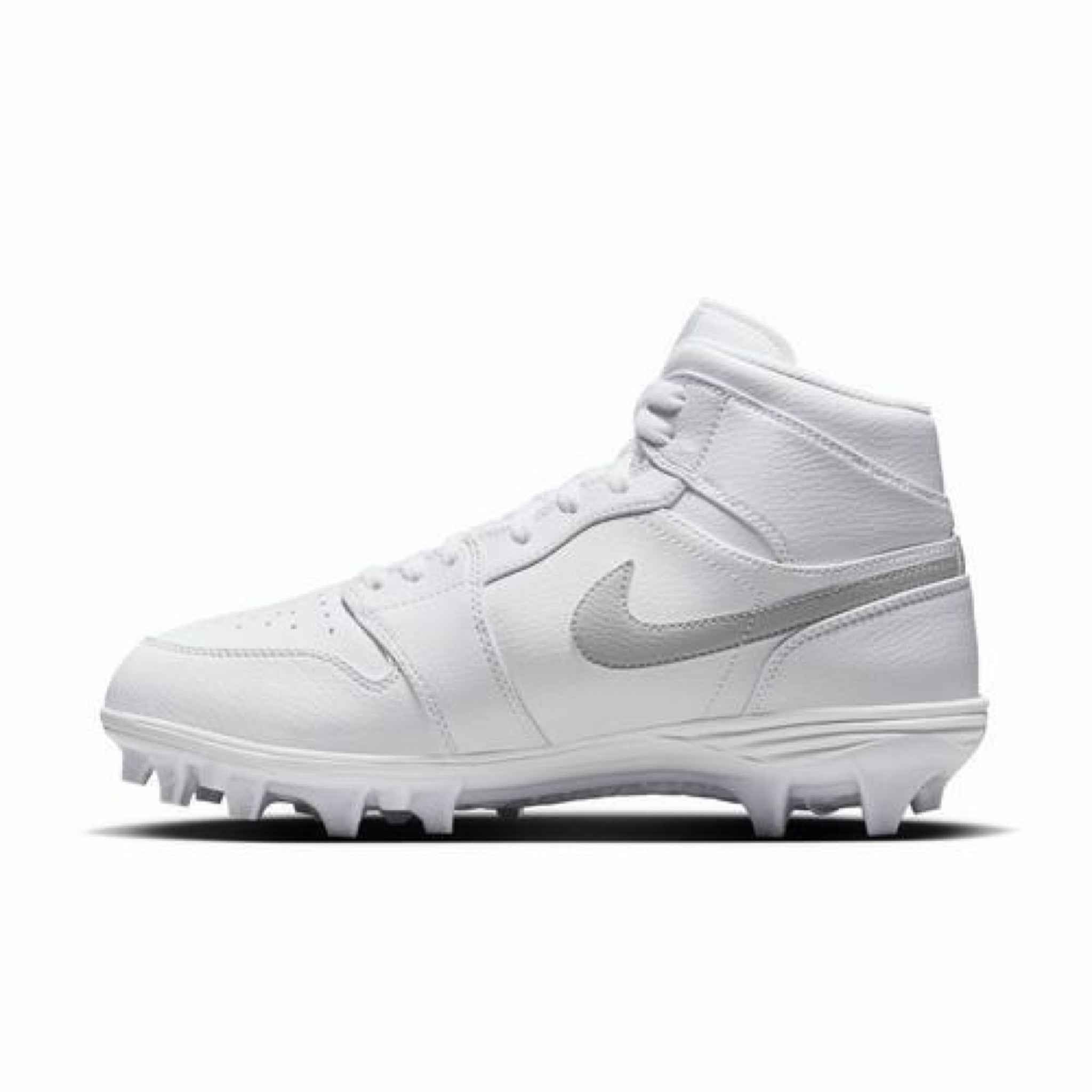 Jordan 1 Mid TD football cleats - All White