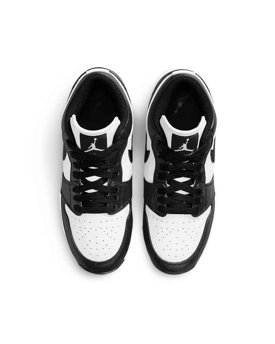 Kids' Jordan 1 Low Football Cleats - White/Black