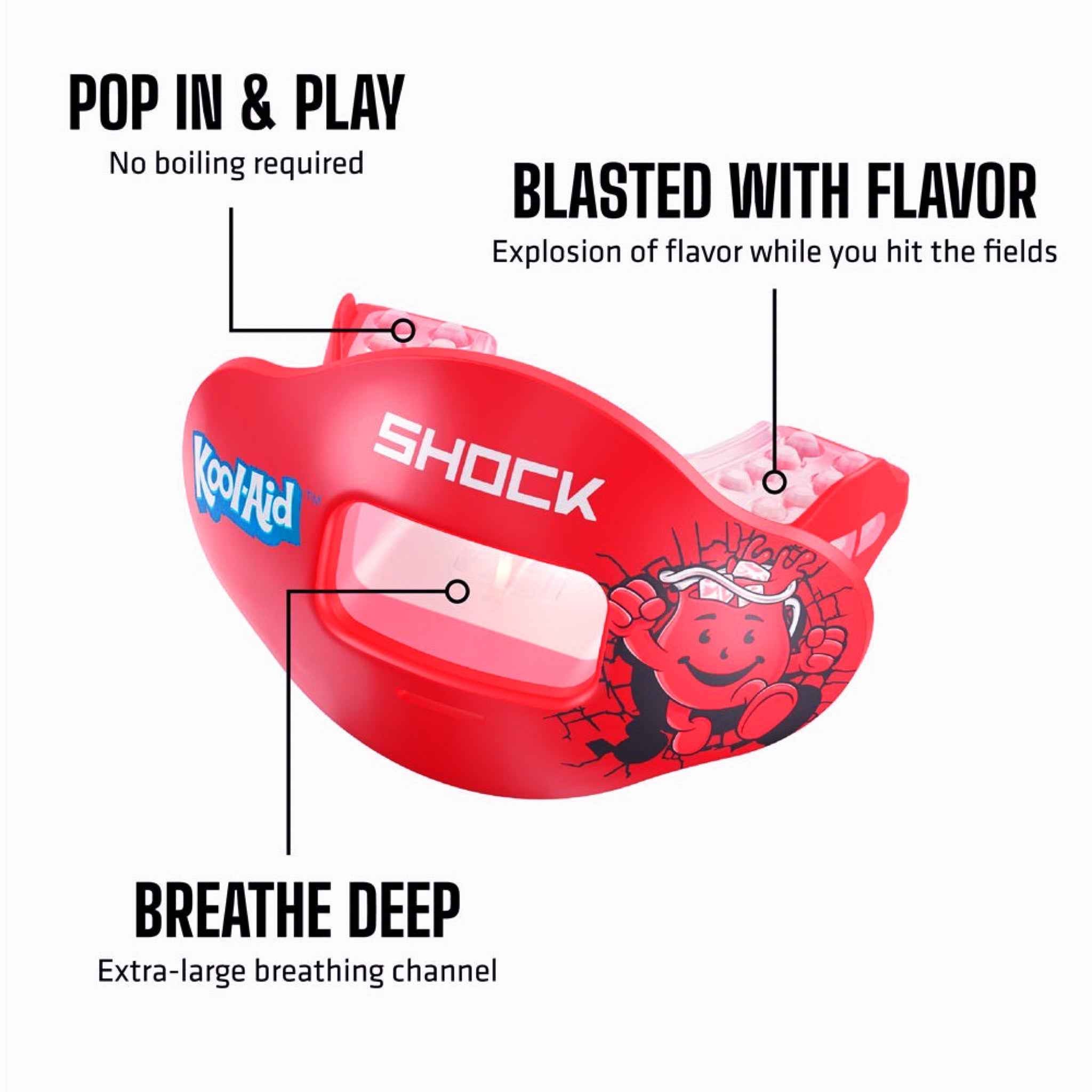 Kool-Aid Max AirFlow Football Mouthguard - Cherry
