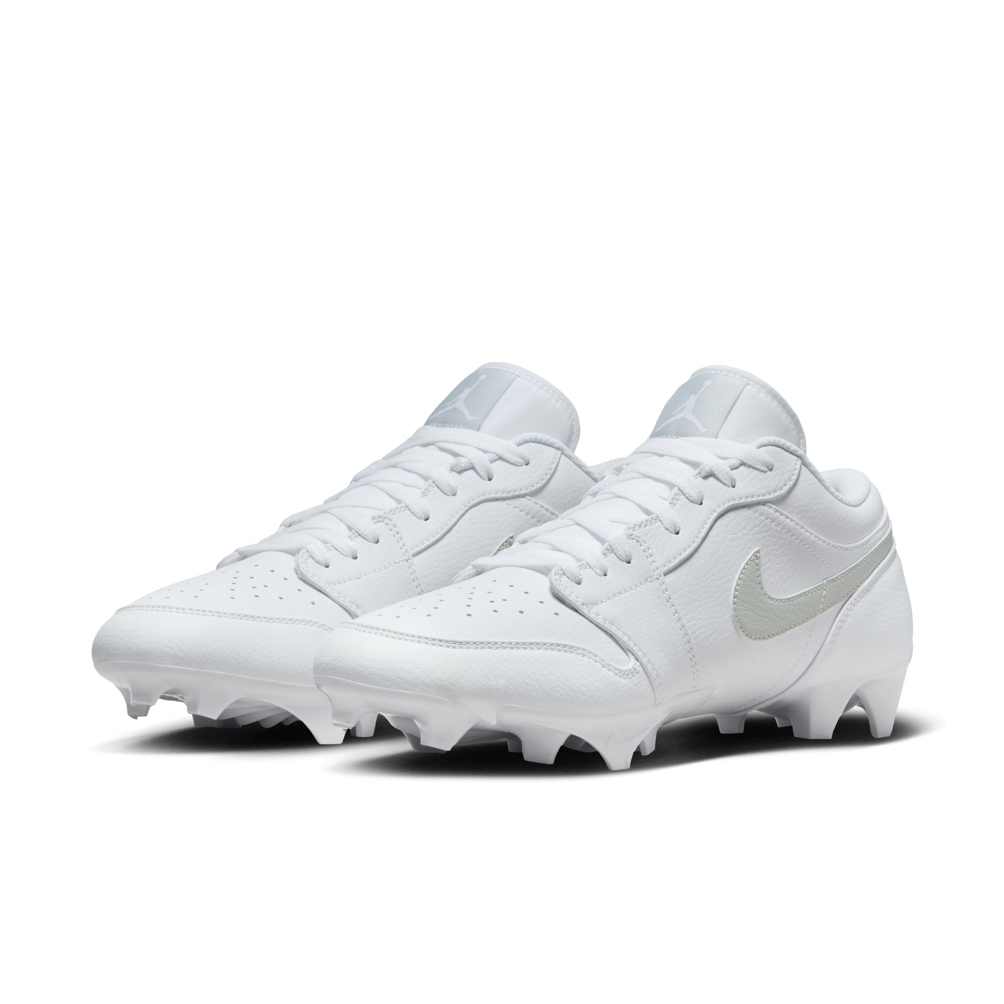 Jordan 1 Low TD Football Cleat - White/White