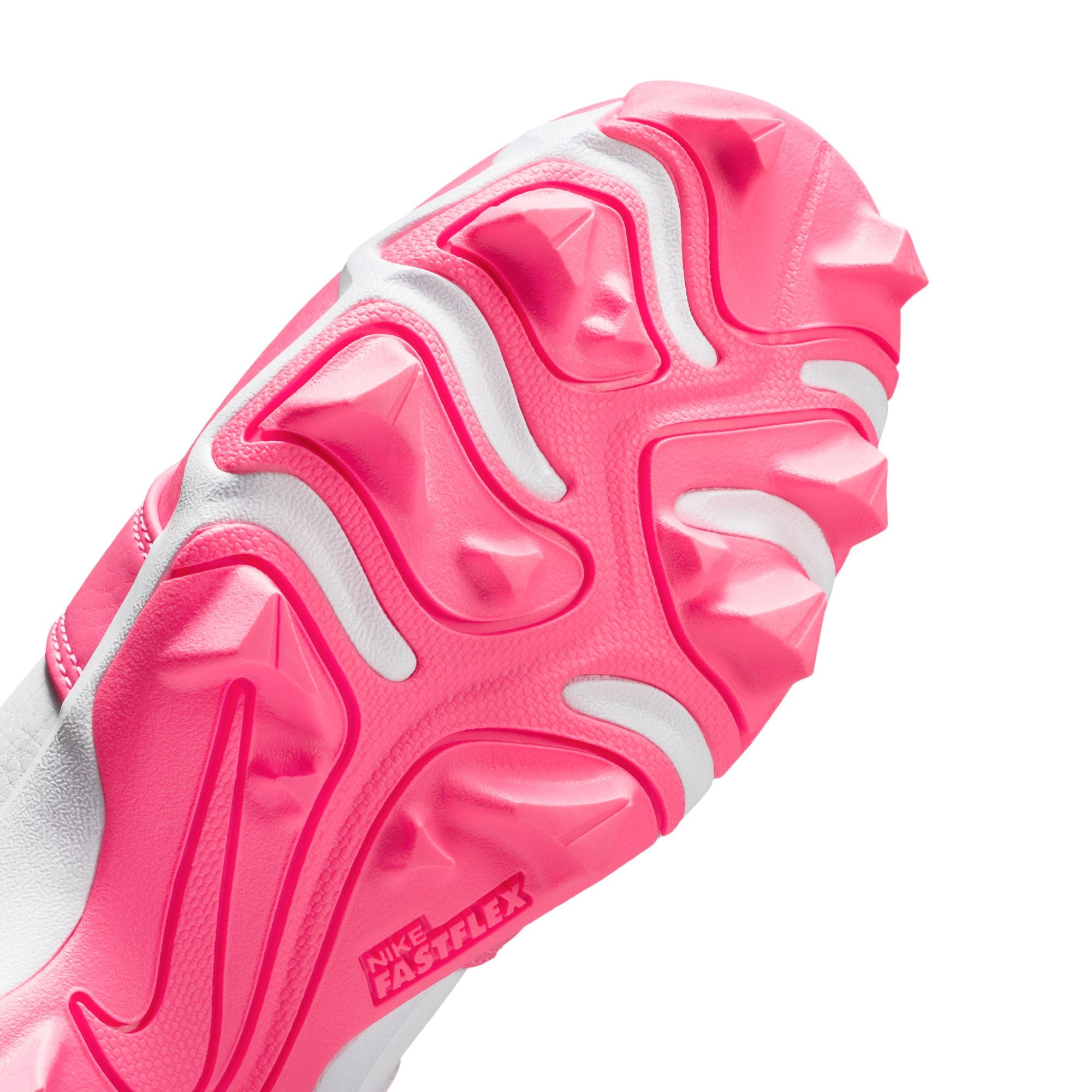 Kids' Jordan 1 Mid Football Cleats - White/Pink