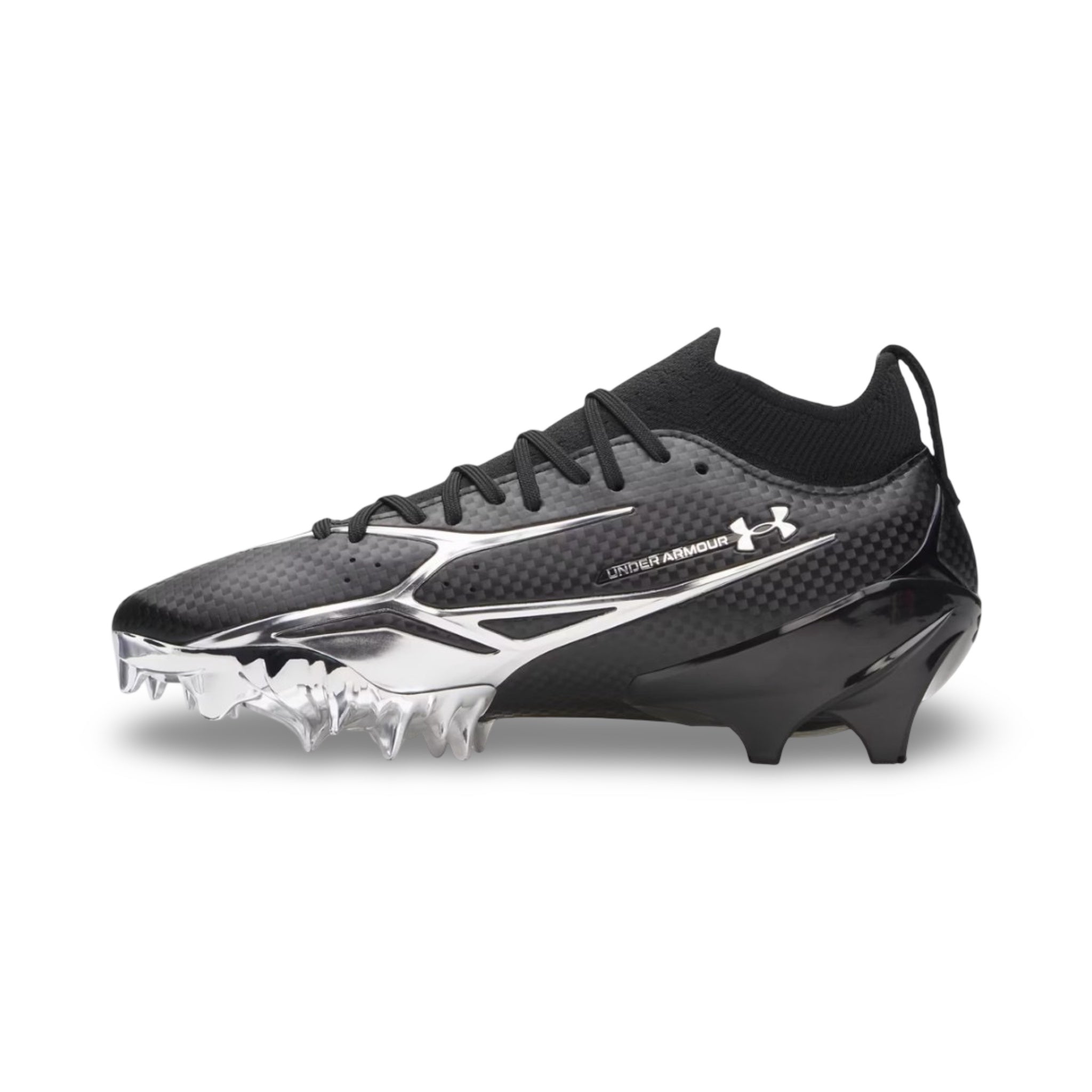 UA Spotlight Pro Football Cleats - Chrome black