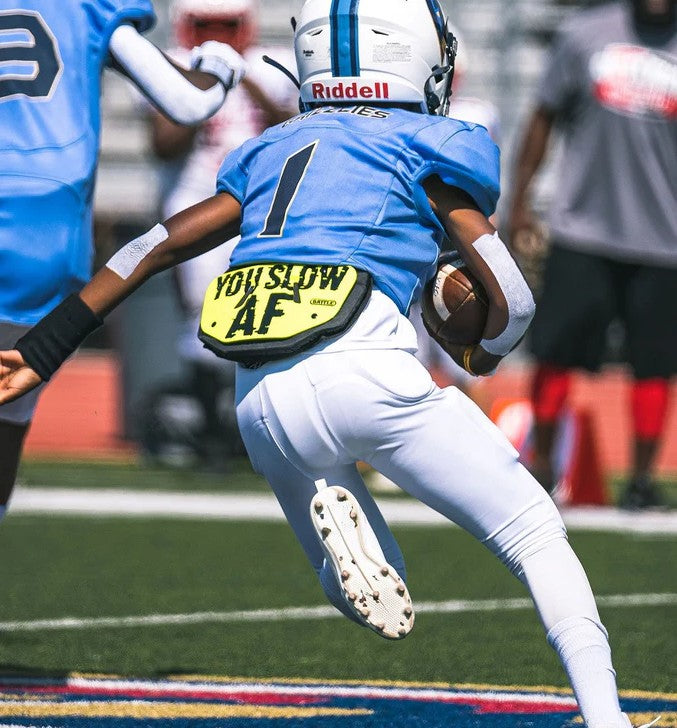 Battle "Slow AF" Chrome Football Back Plate - Youth - Enfant