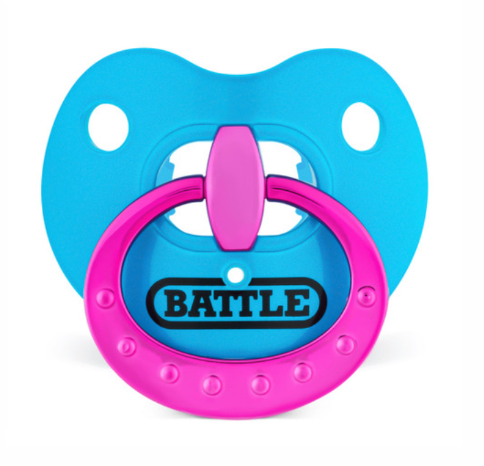 Battle "Binky" Oxygen Football Mouthguard - Chrome
