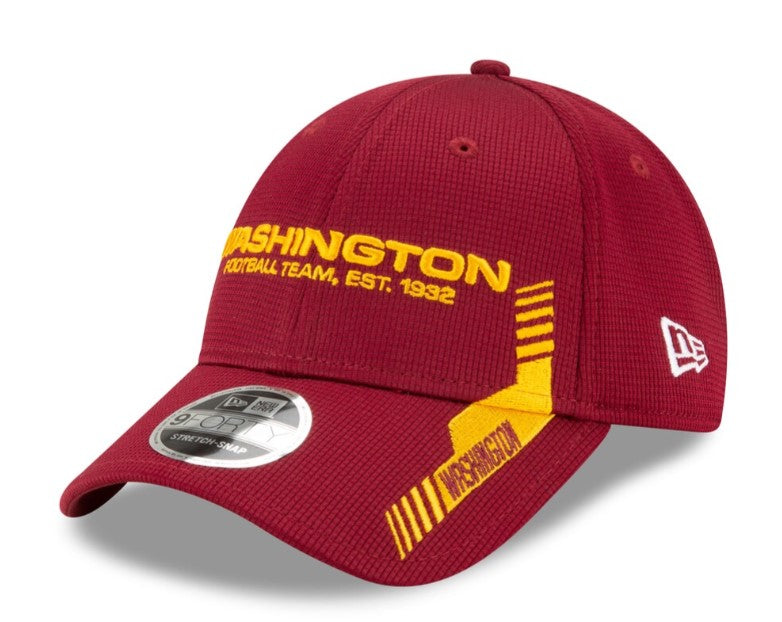 Youth New Era Burgundy Washington Football Team NFL Sideline Home - 9FORTY Snapback Adjustable Hat
