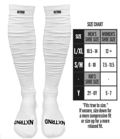 NXTRND Scrunch socks Bas de football plissé aux mollets