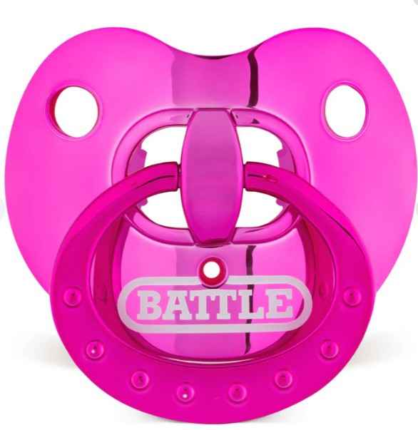 Battle Binky Chrome Oxygen Football Mouthguard pink