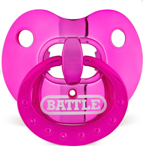 Battle Binky Chrome Oxygen Football Mouthguard pink
