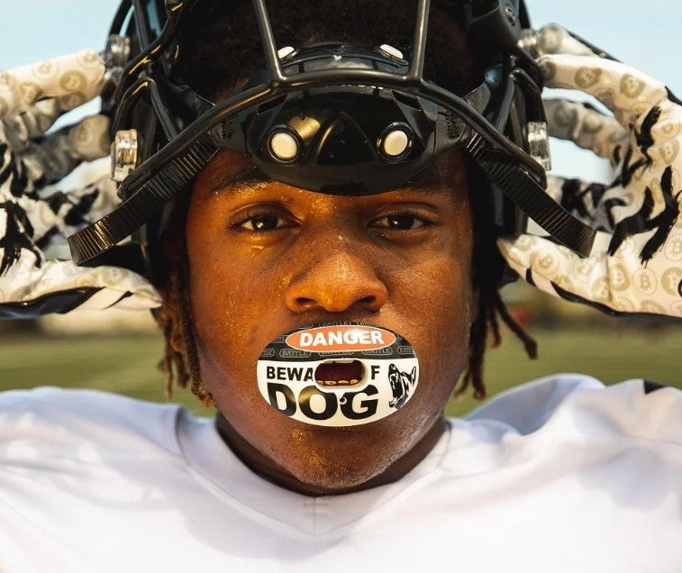 Beware of Dog Oxygen Football Mouthguard Battle