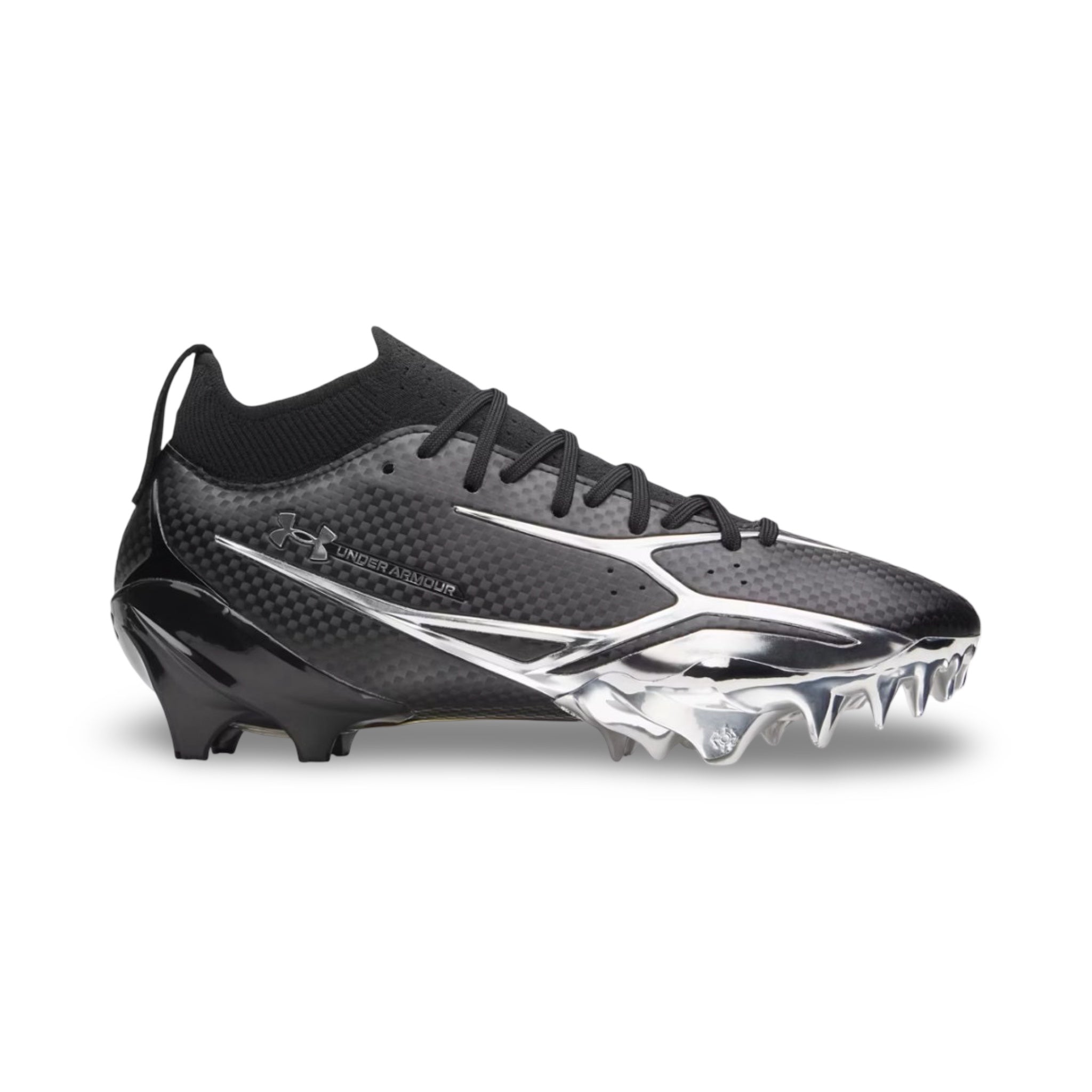 UA Spotlight Pro Football Cleats - Chrome black