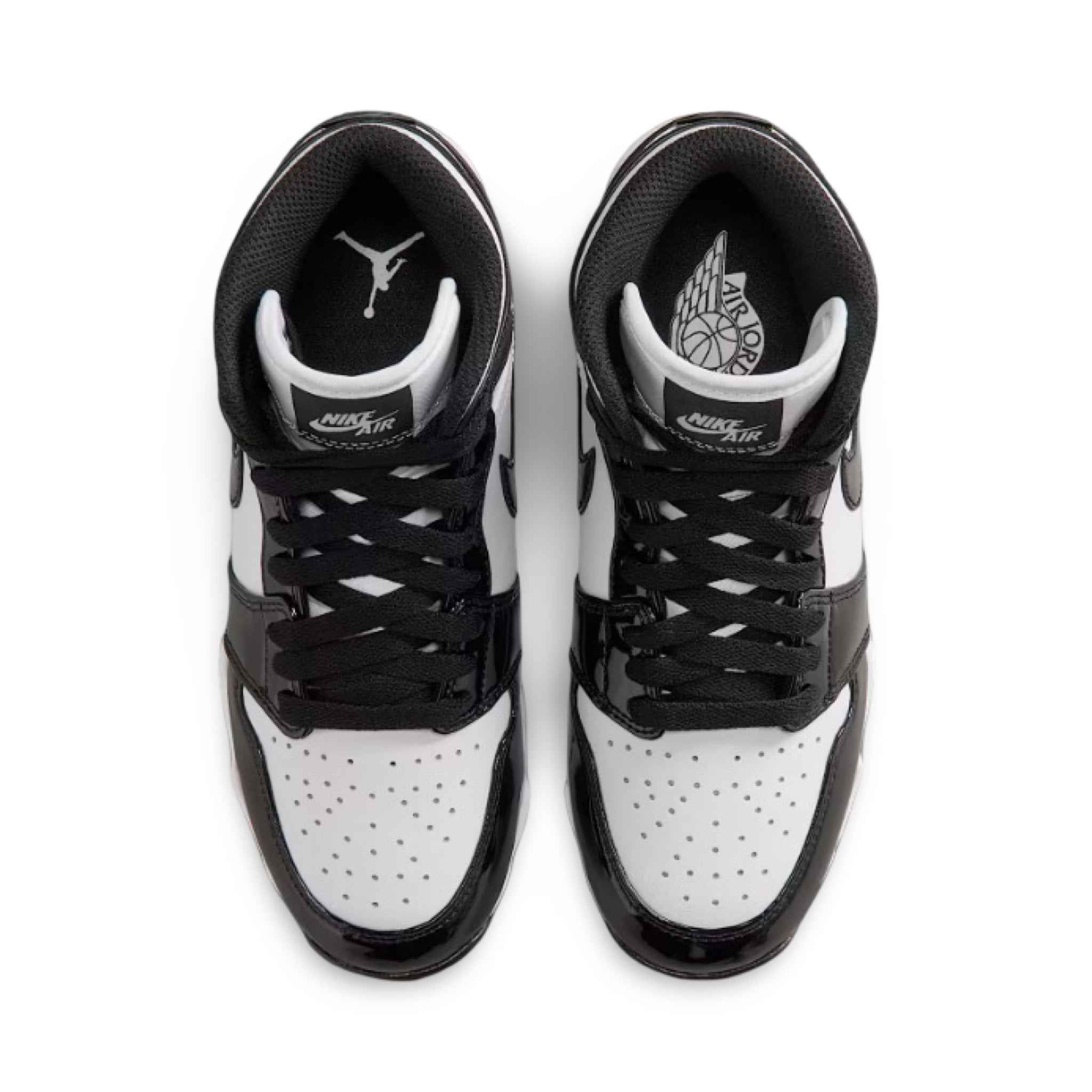 Kids' Jordan 1 Mid Football Cleats - White/Black