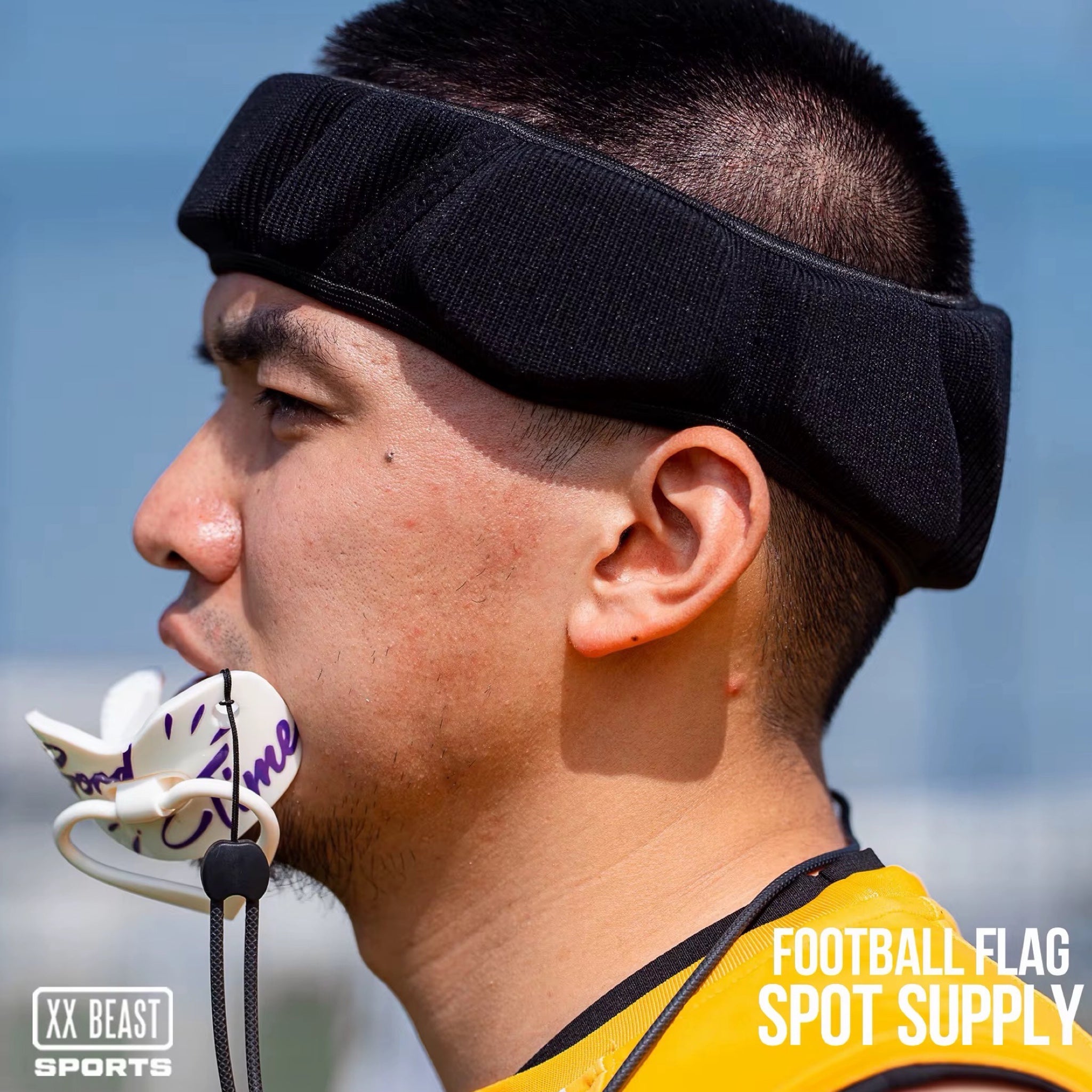 XX BEAST Protective Headband - Flag Football with case avec boitier