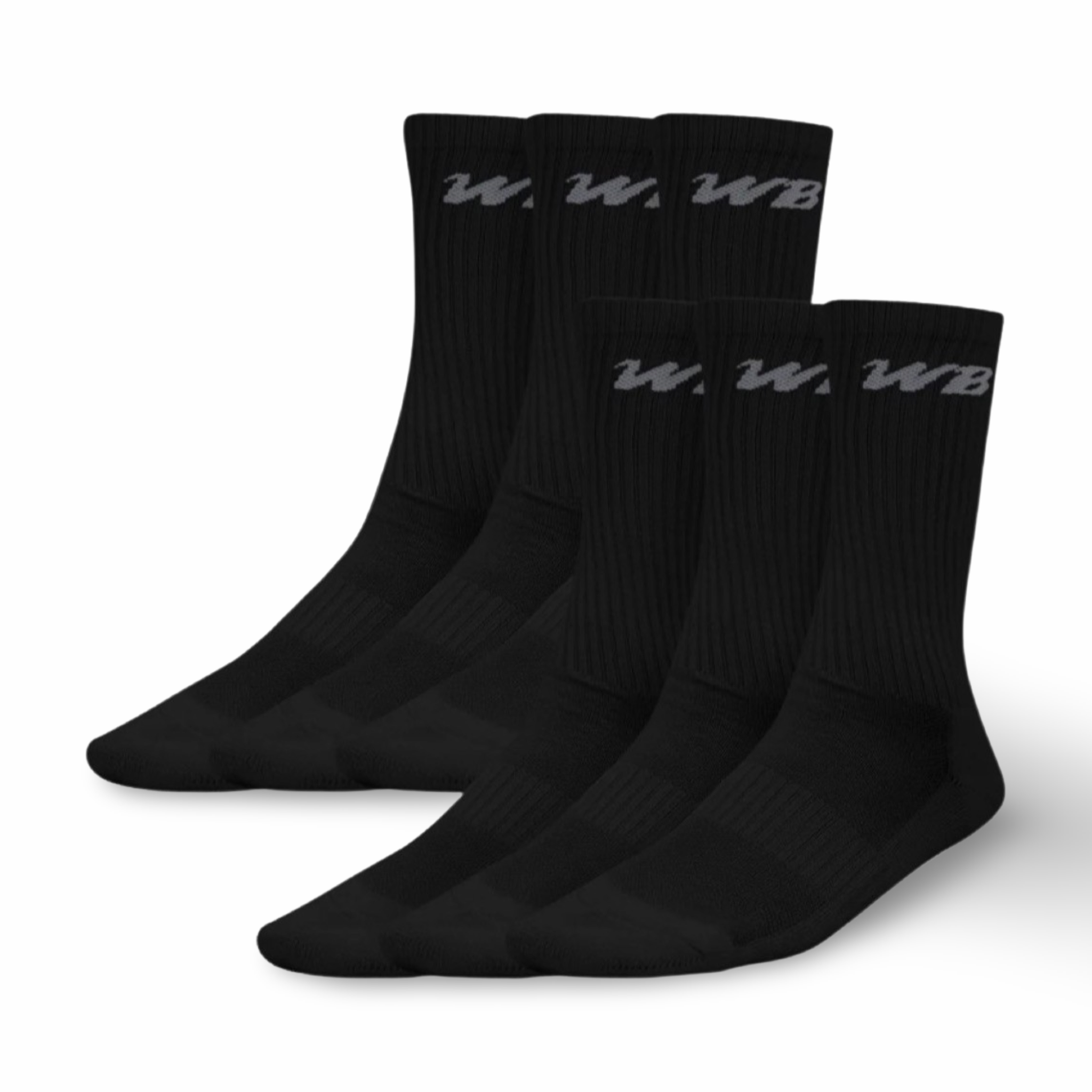 WBS Everyday Training Football Crew Socks - 6pack
