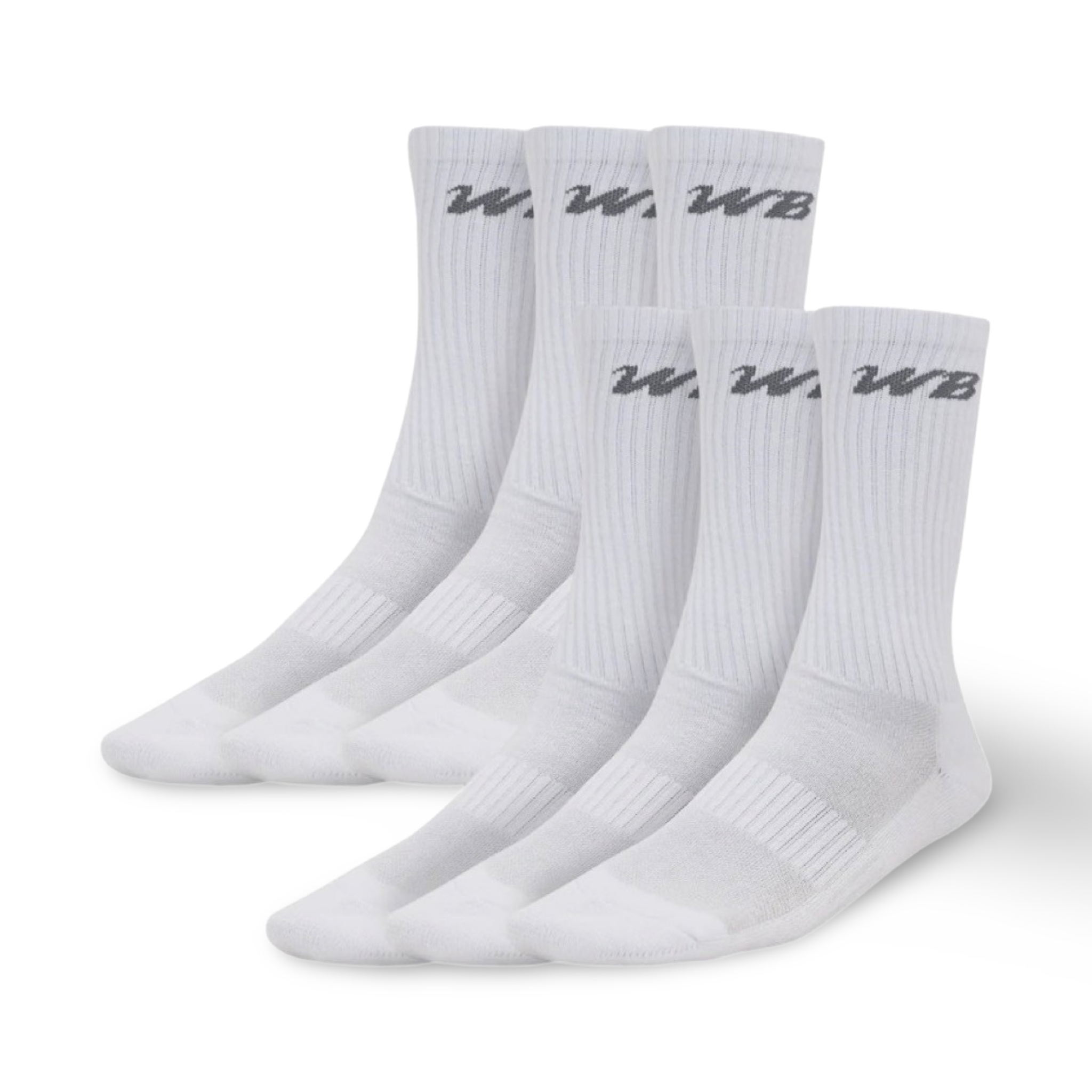 WBS Everyday Training Football Crew Socks - 6pack