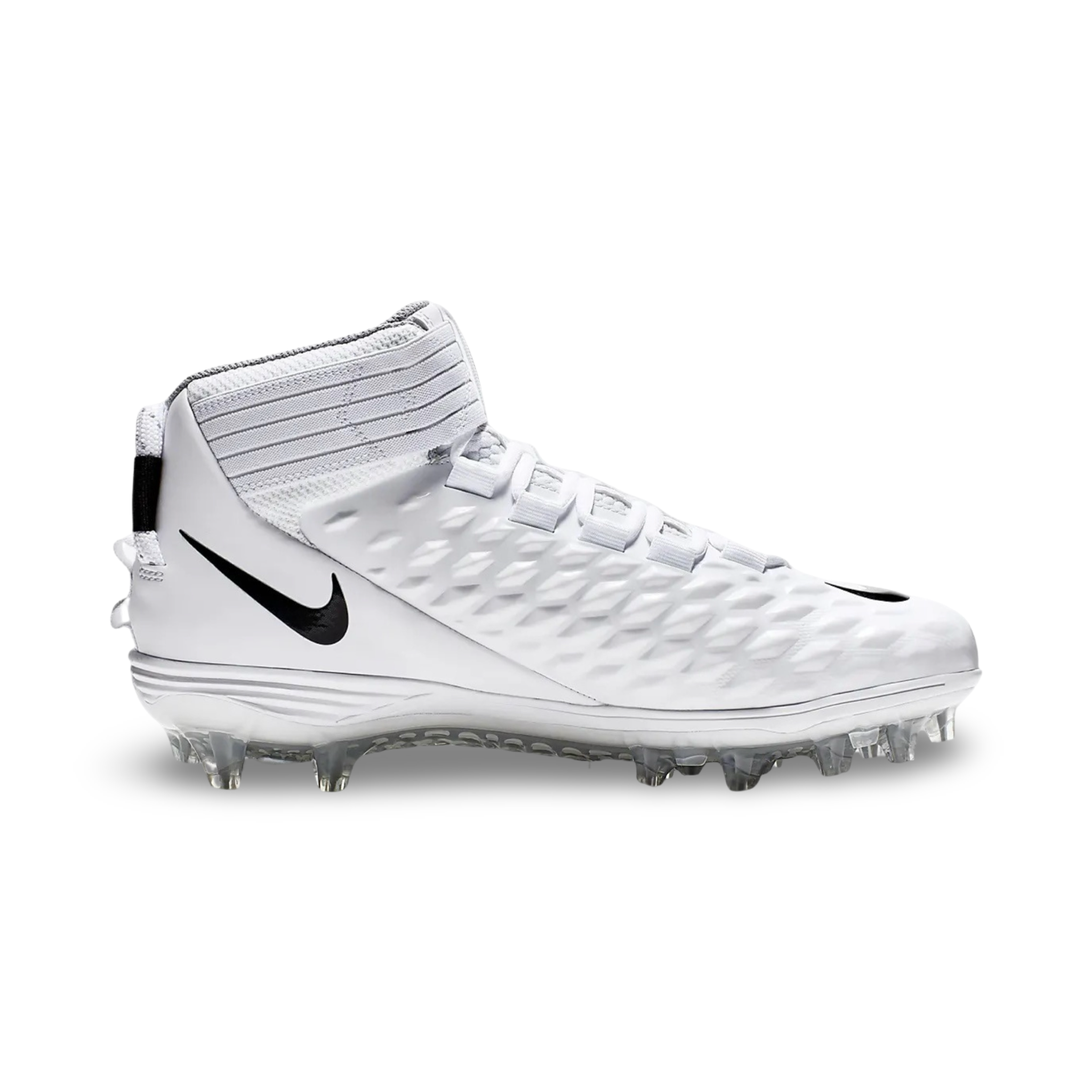 Nike Force Savage Pro 2 Mid Lineman - Blanc Soulier Wide pour joueurs de lignes
