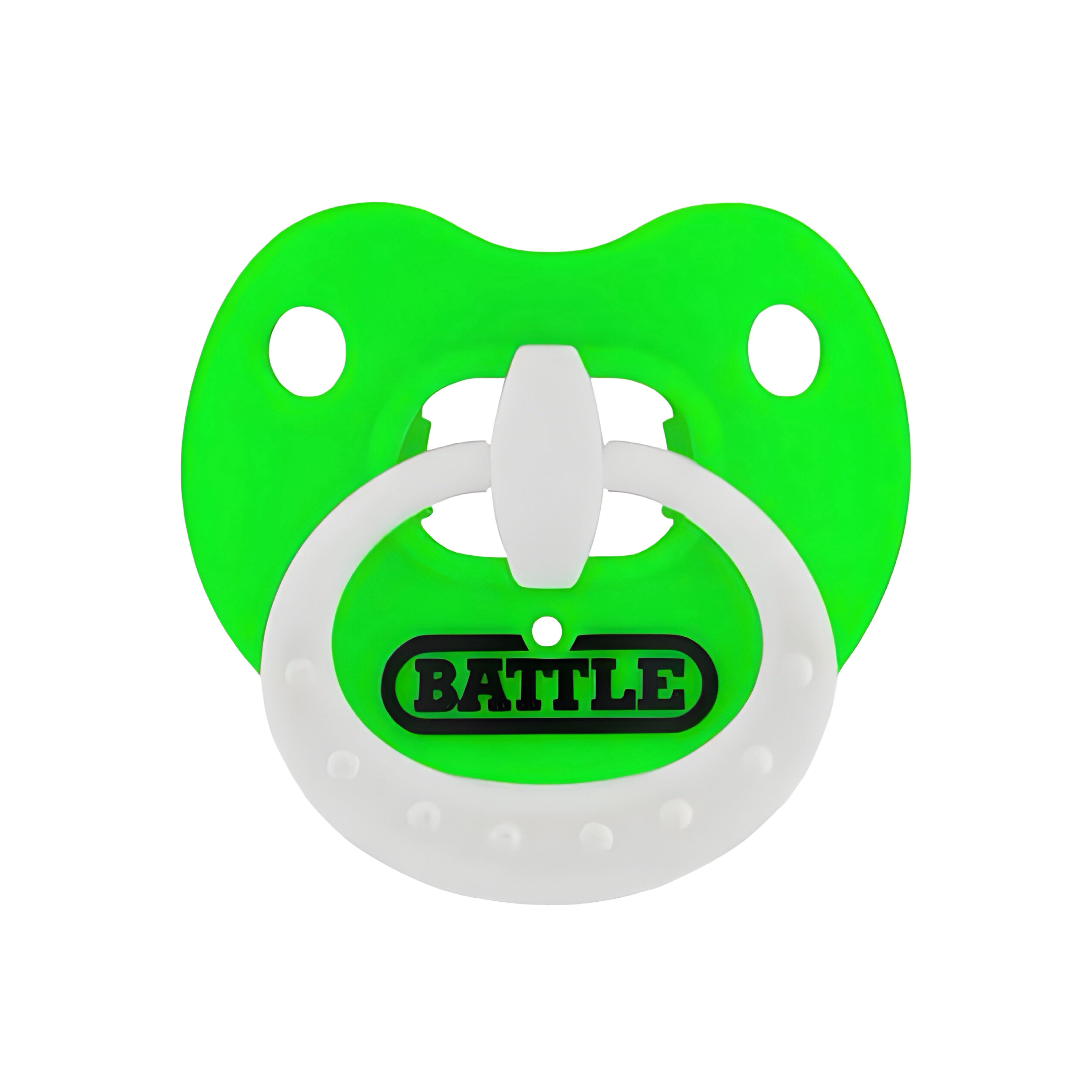 Battle Binky Oxygen Football Mouthguard - Green/White
