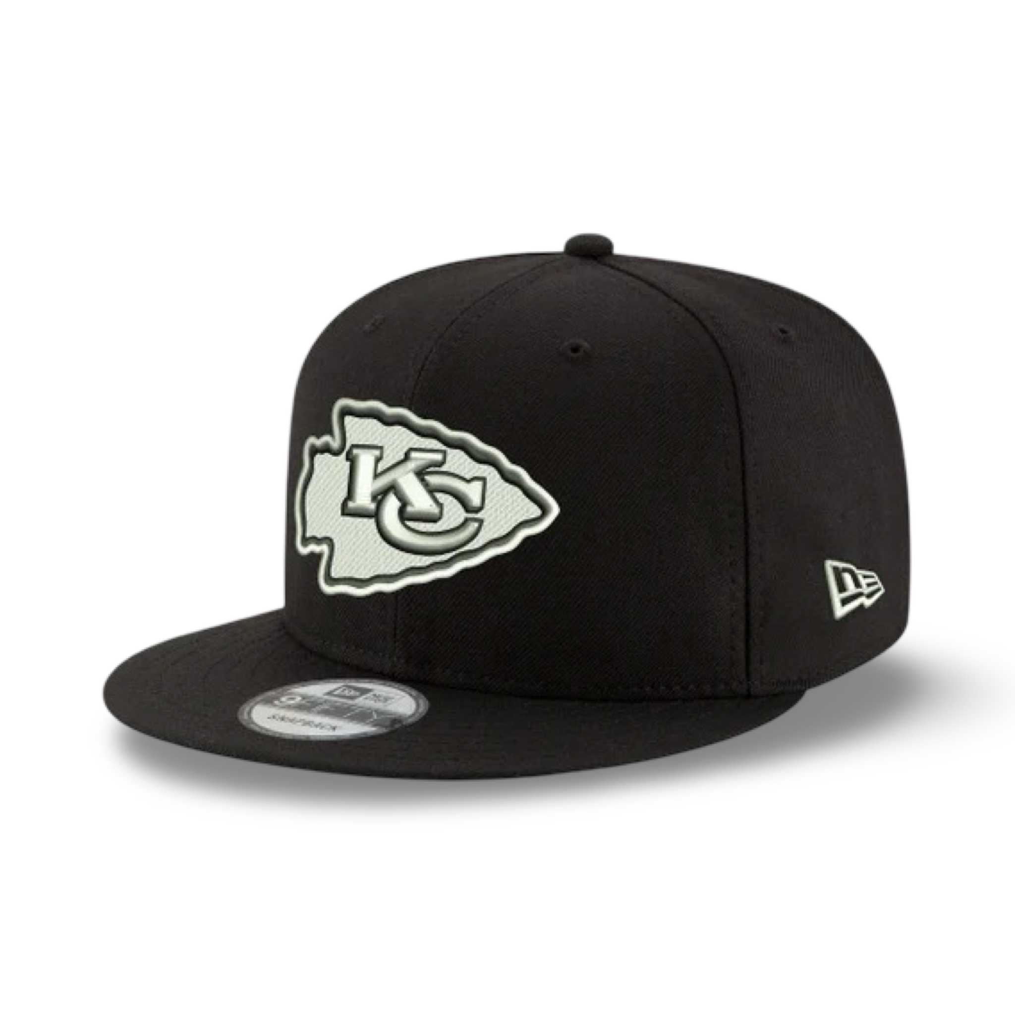 Kansas City Chiefs NFL New Era Men's Black White 9Fifty Basic Snapback