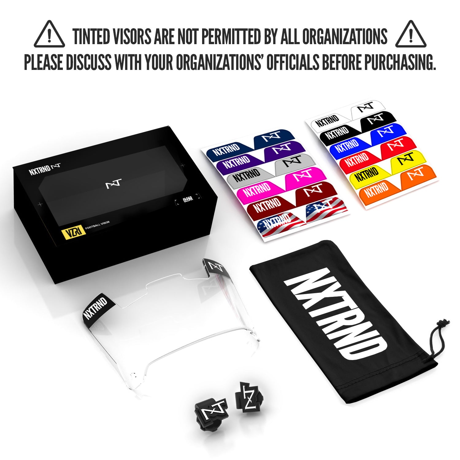 NXTRND VZR1 Football Visor Clear Visière claire