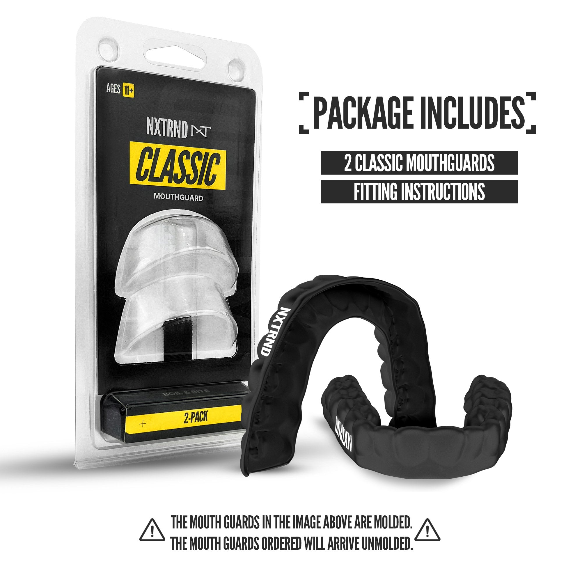 Nxtrnd Classic Black (2 Pack) protège-dents
