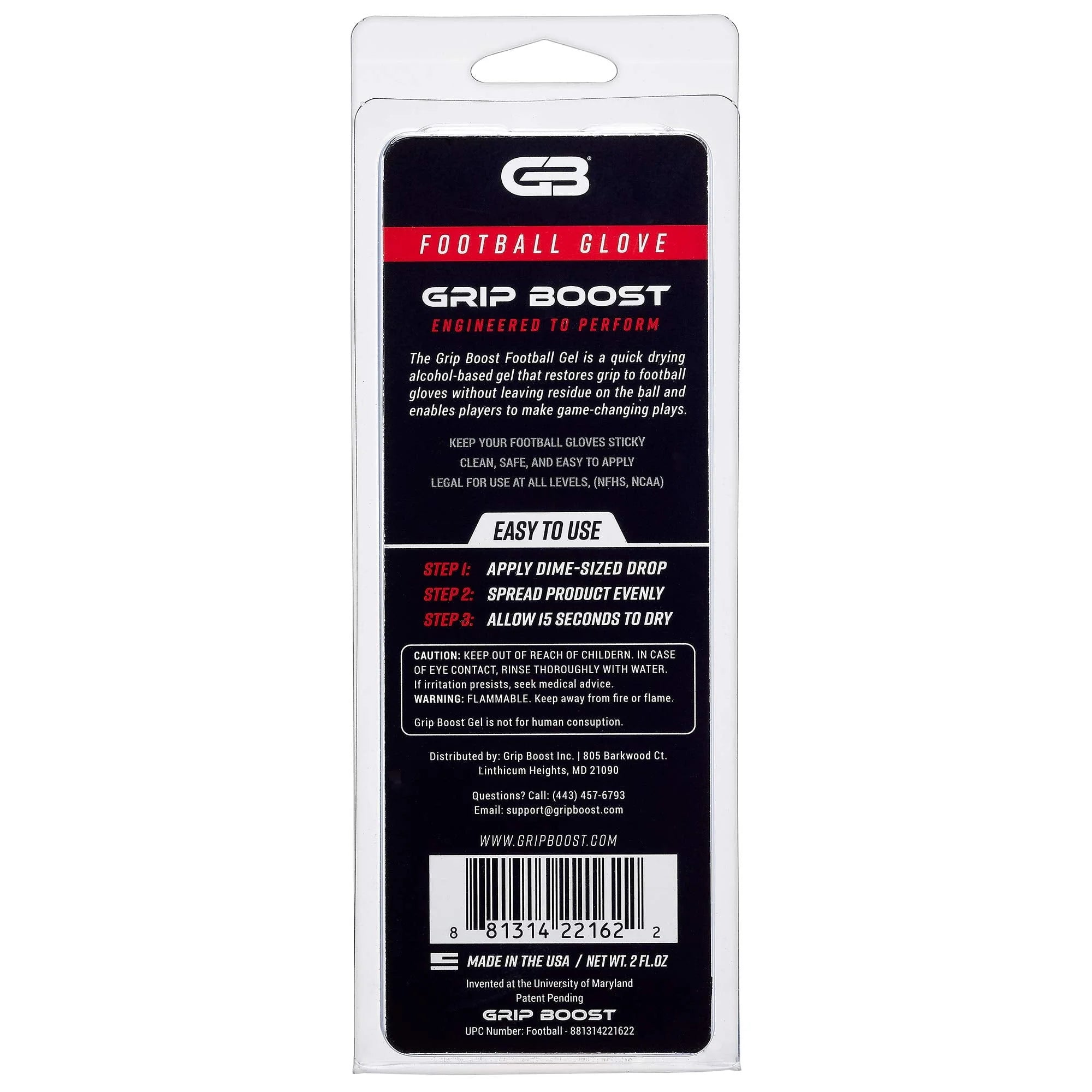 Grip Boost Football Glove Gel 2oz. Bottle- Football glove tights