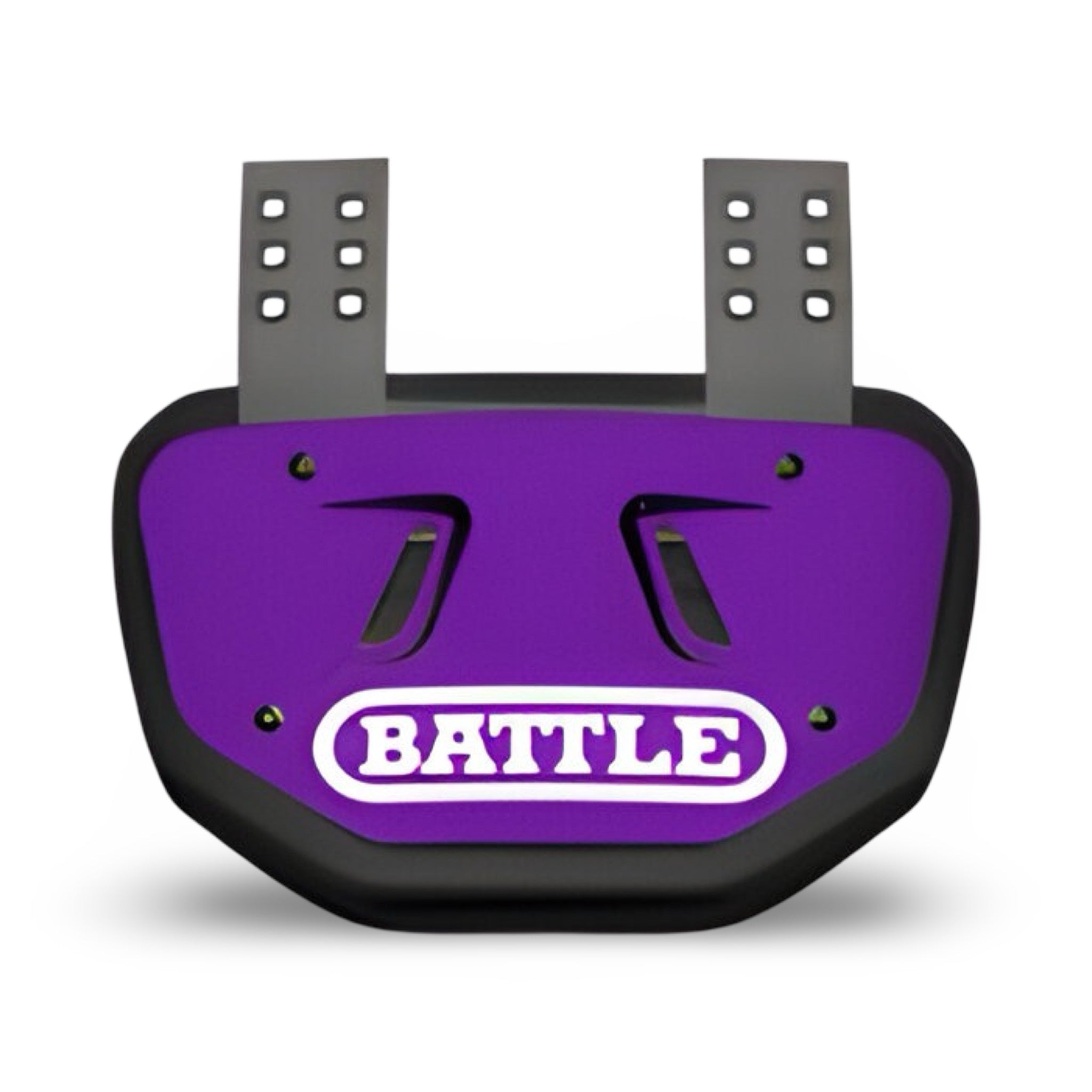 Battle back plate white with black logo - back protector