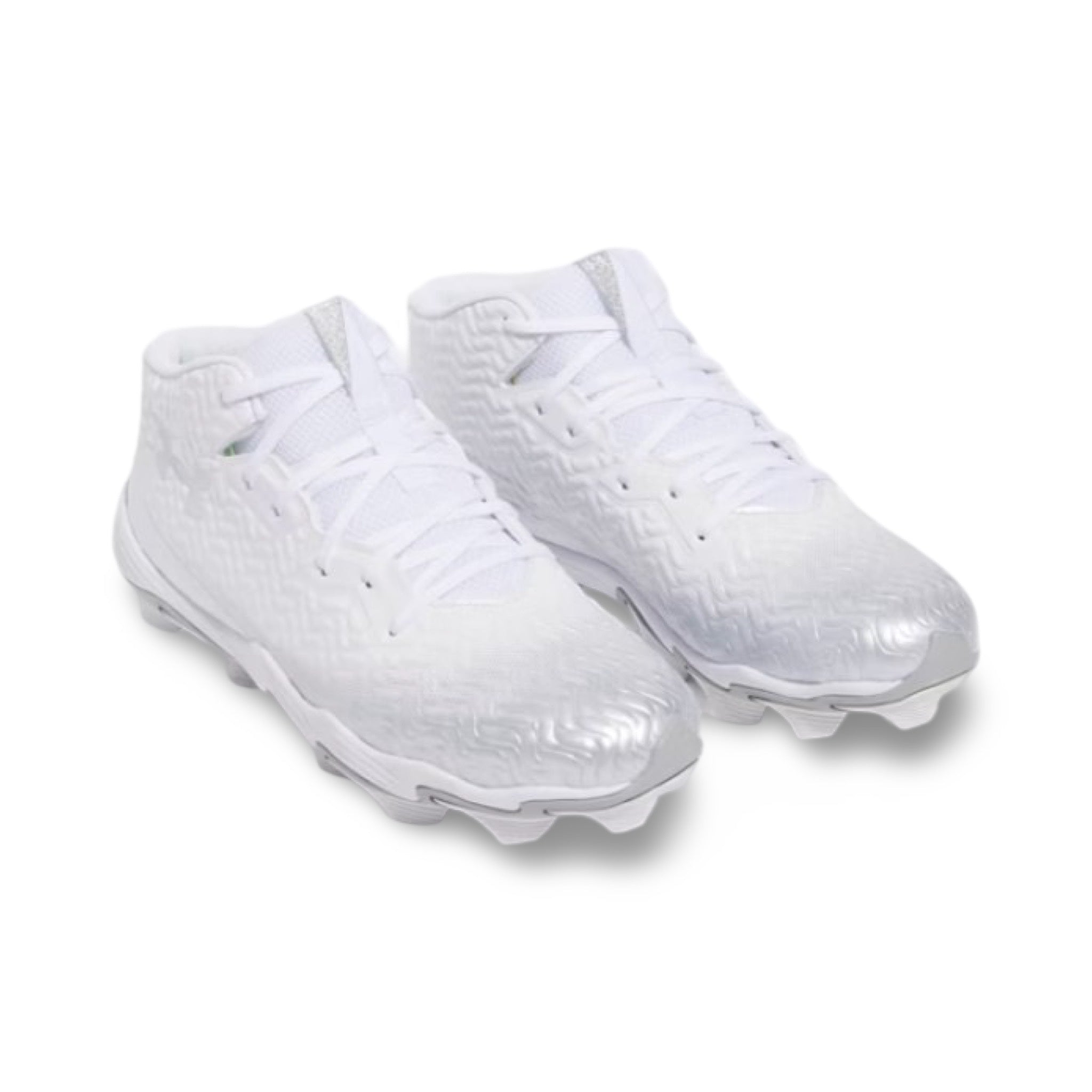 Boys' UA Spotlight Hammer Jr. Football Cleats - White