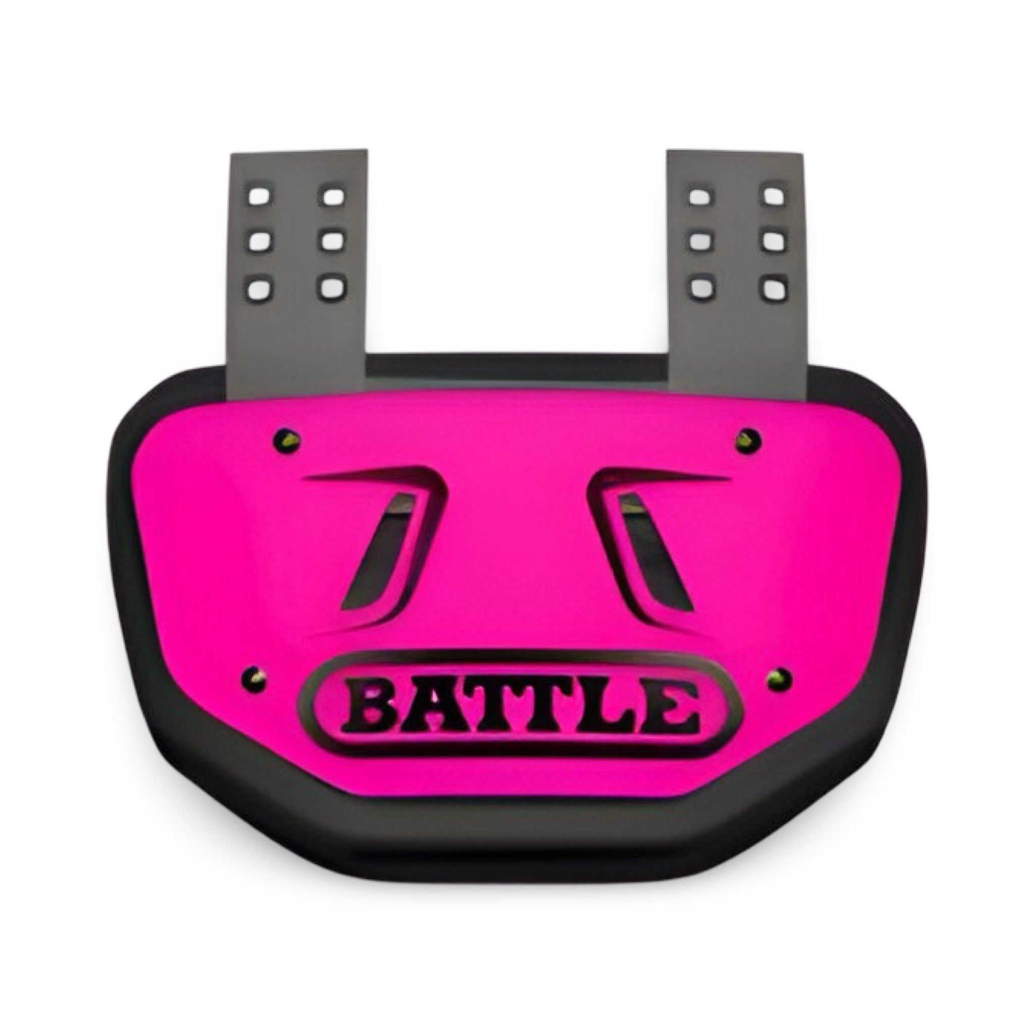 Battle back plate white with black logo - back protector