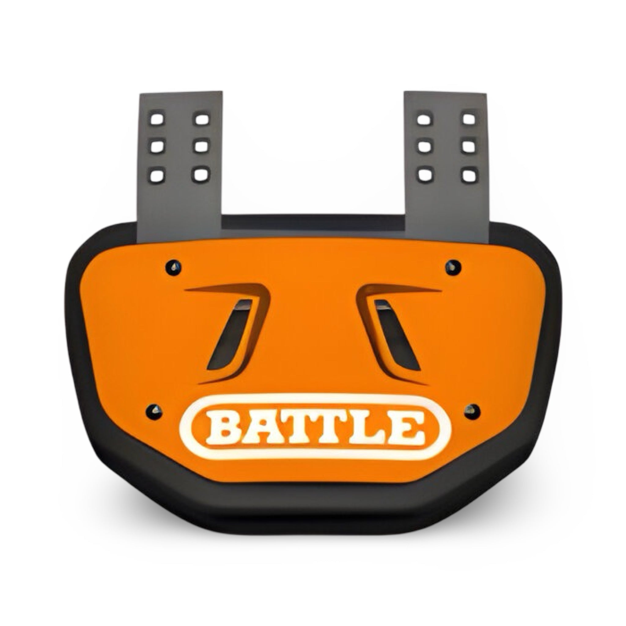 Battle back plate white with black logo - back protector