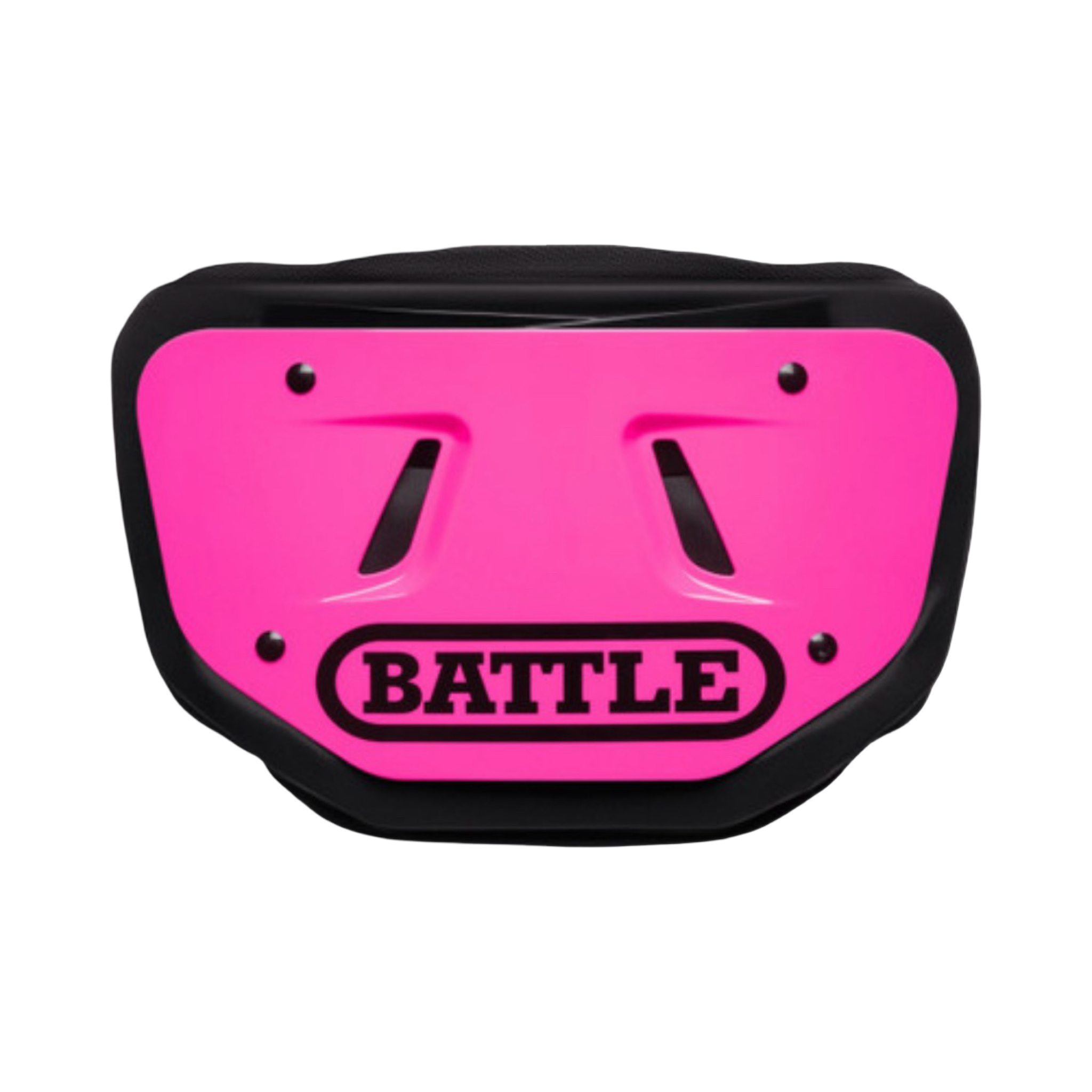 Battle back plate white with black logo - back protector
