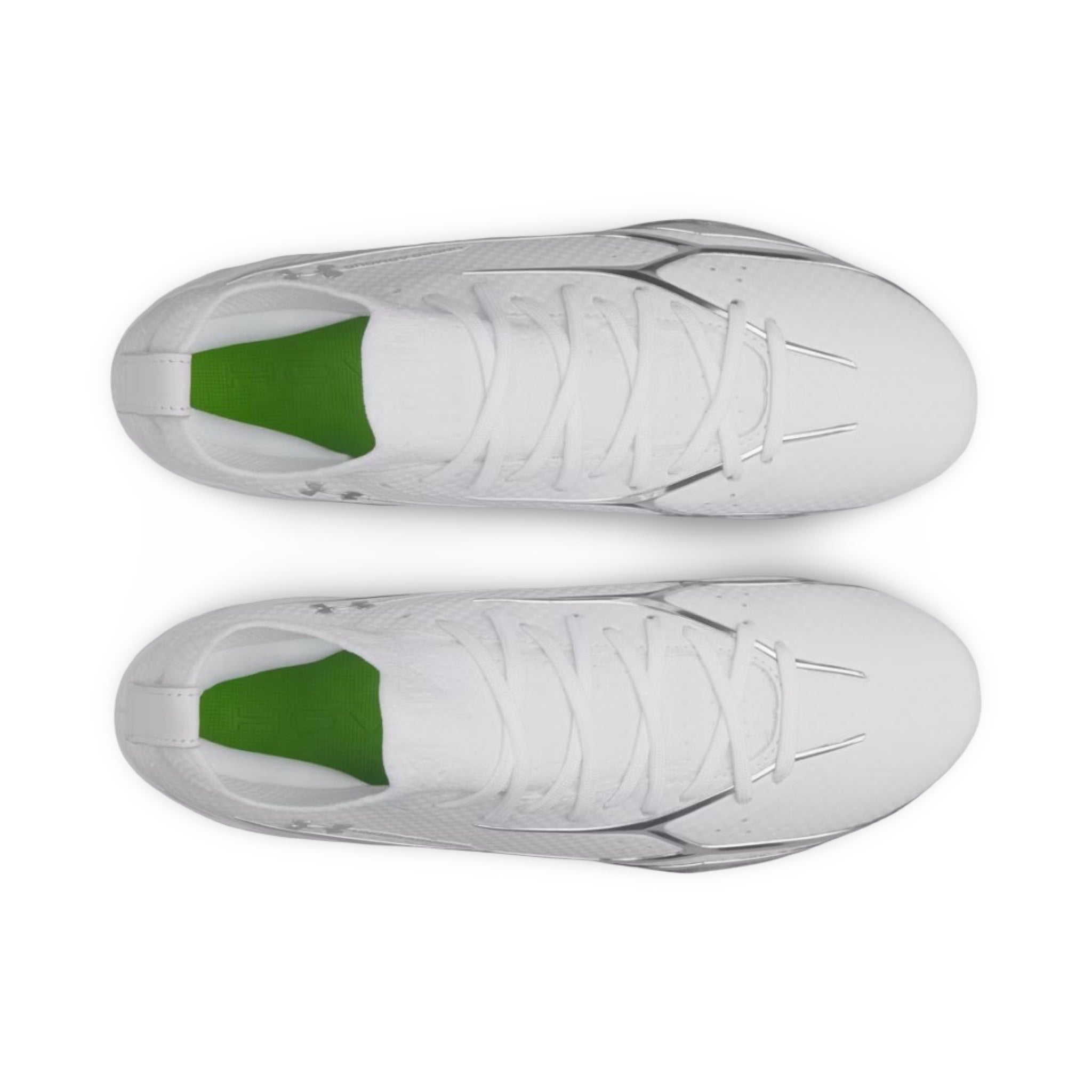UA Spotlight Pro Football Cleats - Chrome White