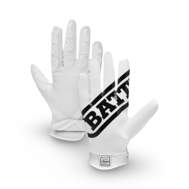 Battle Double Threat football gloves - Black &amp; White