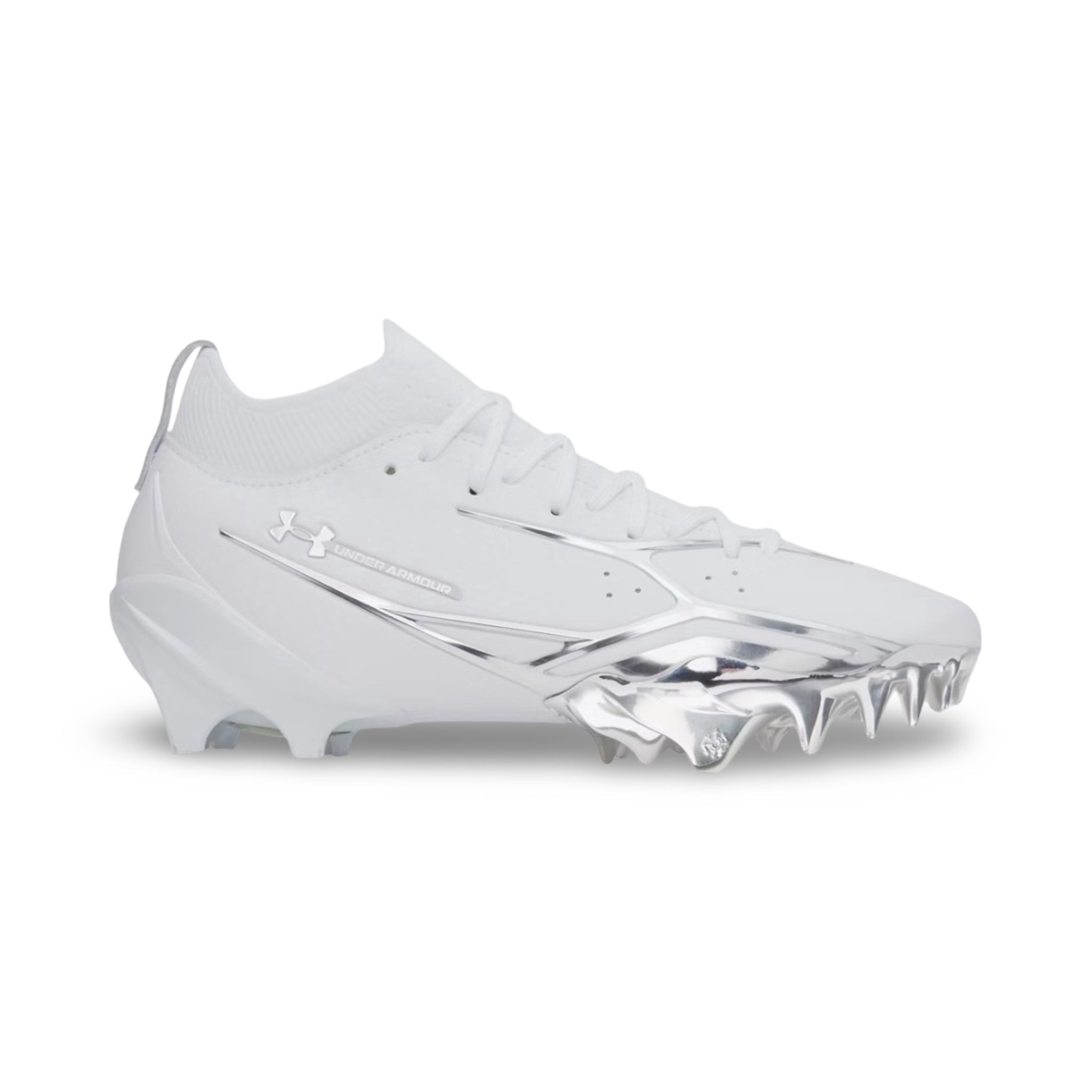 UA Spotlight Pro Football Cleats - Chrome White