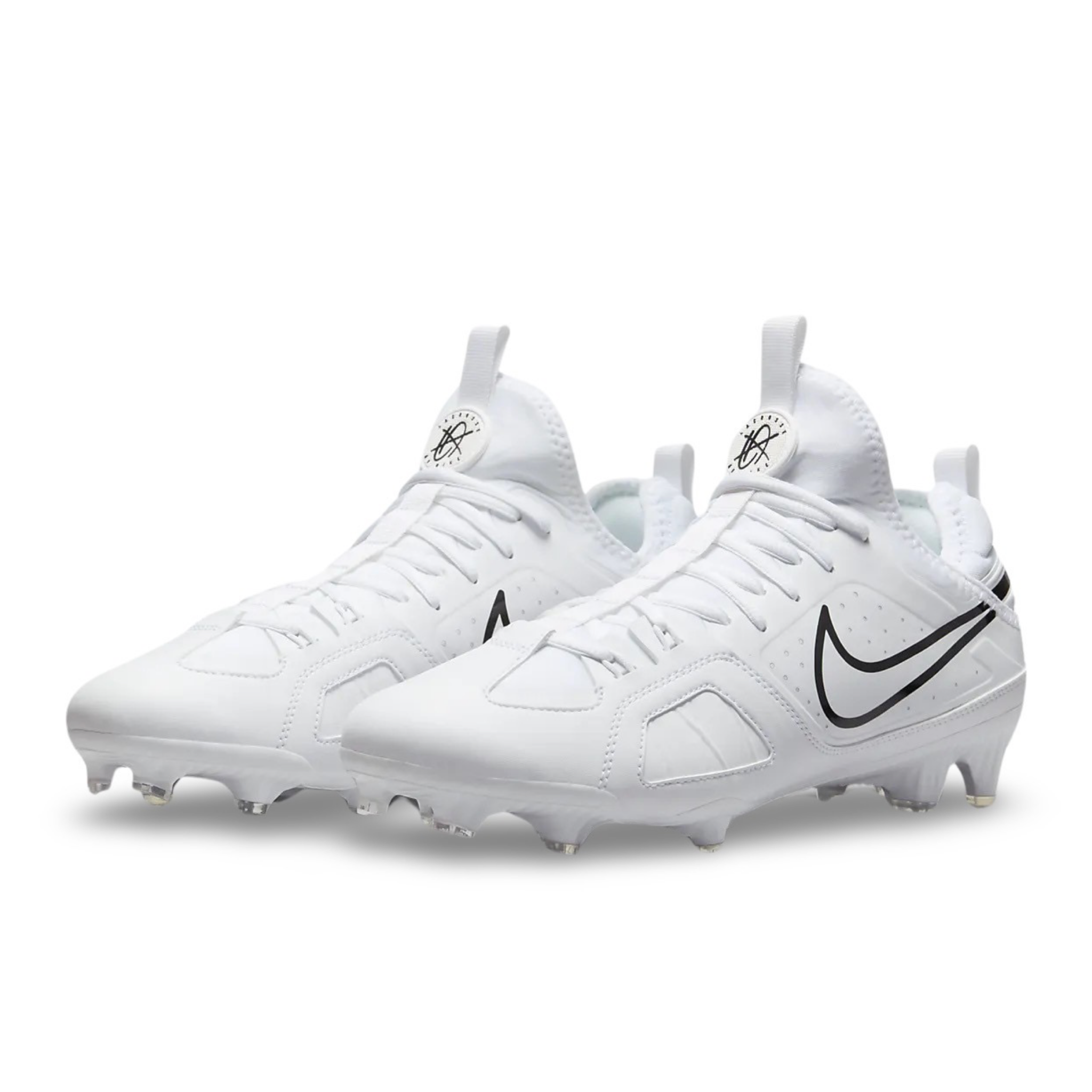 Nike Huarache 9 Varsity low Football &amp; Lacrosse cleat - White