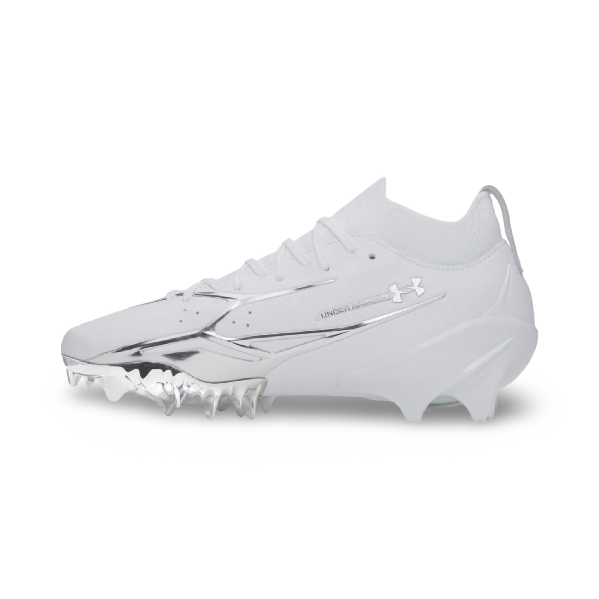 UA Spotlight Pro Football Cleats - Chrome White