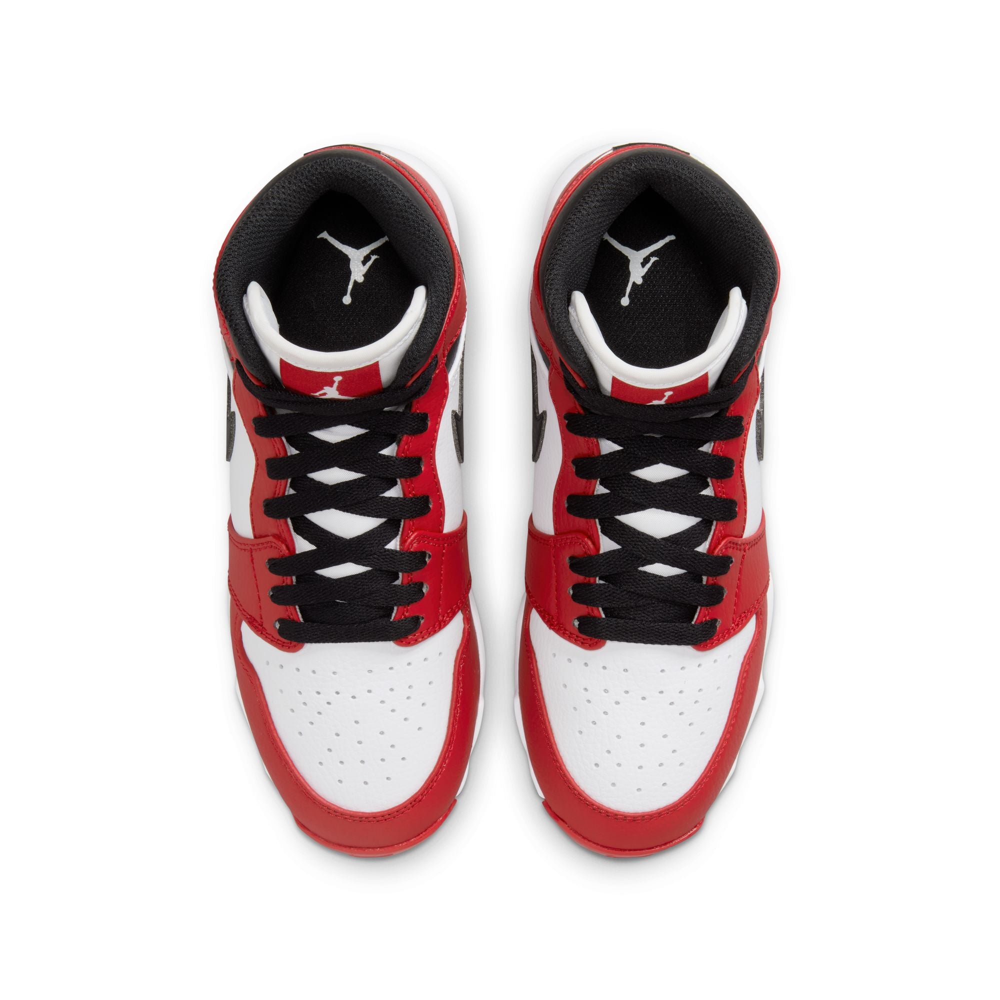 Kids' Jordan 1 Mid Football Cleats - Red and White soulier enfant
