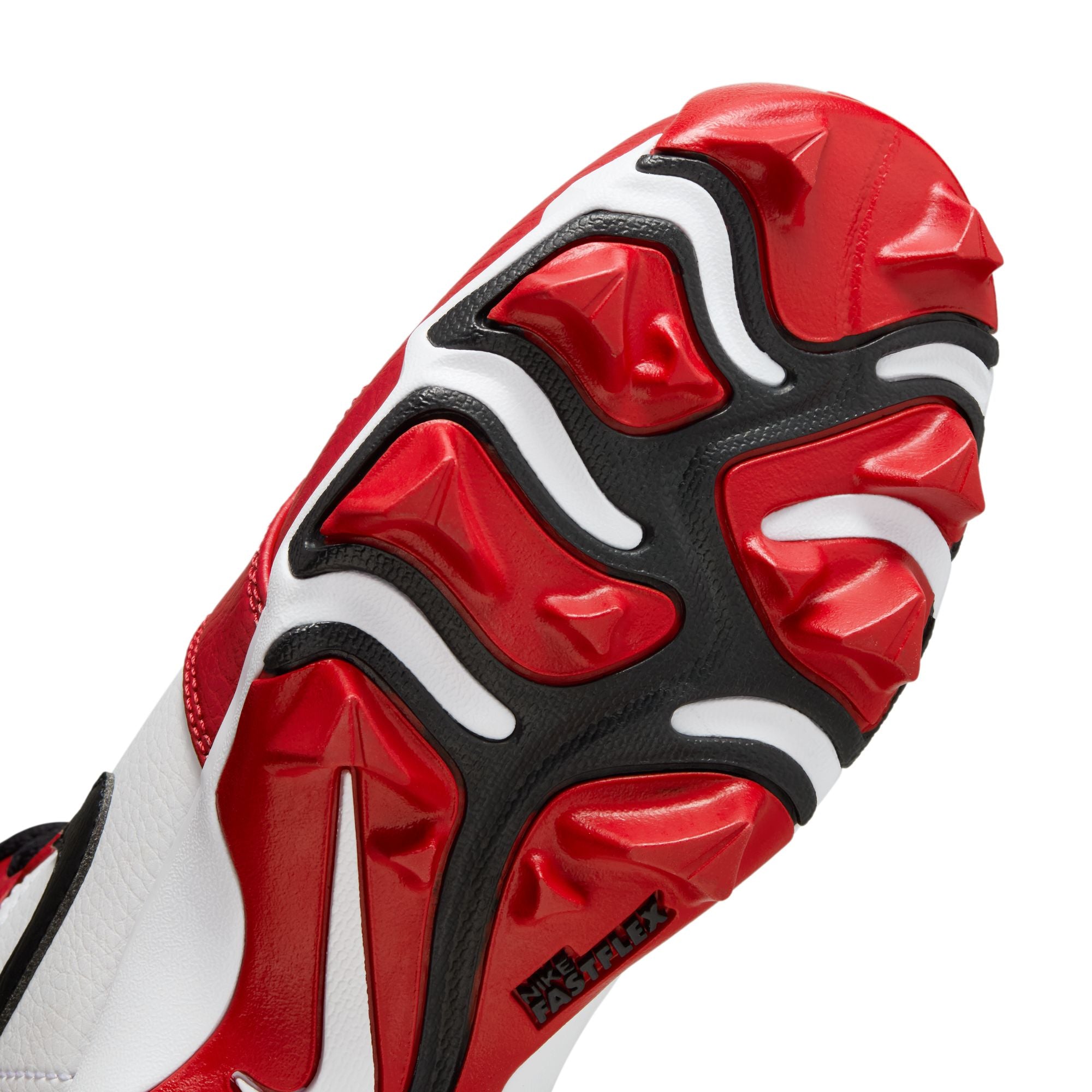 Kids' Jordan 1 Mid Football Cleats - Red and White soulier enfant