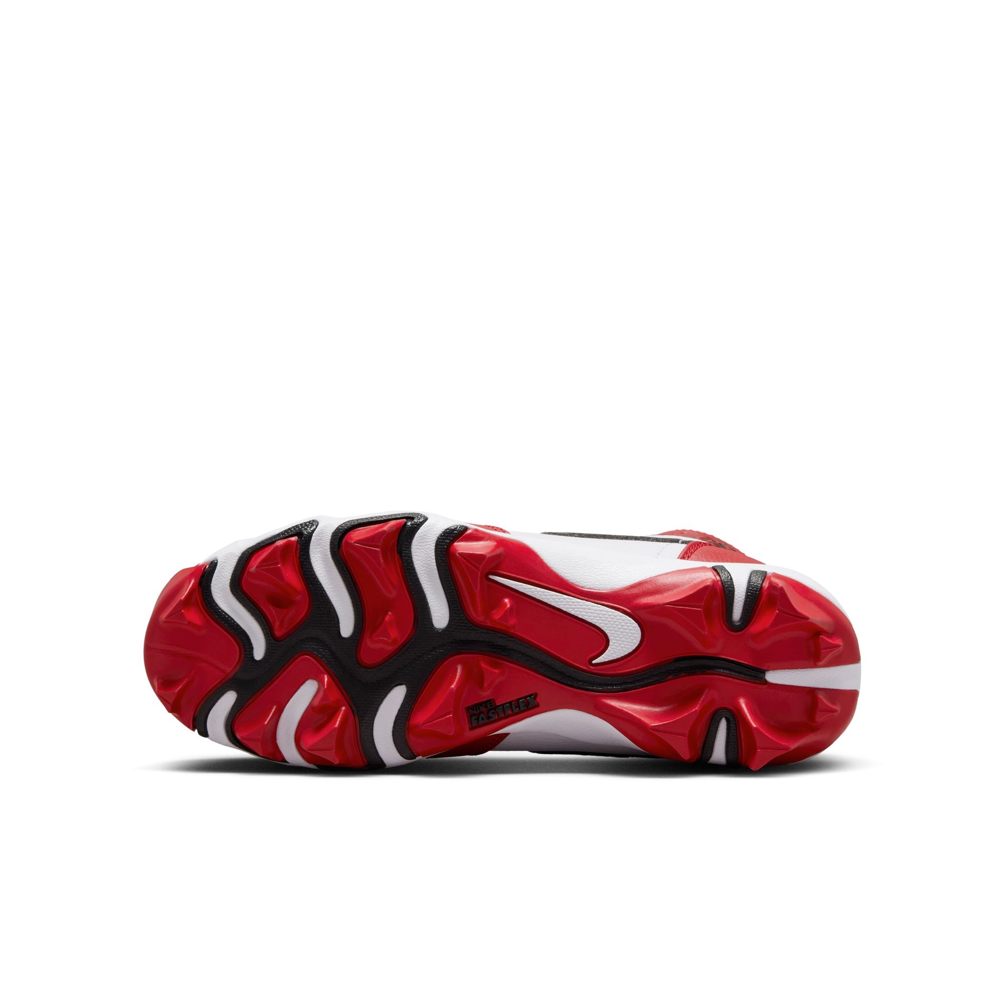 Kids' Jordan 1 Mid Football Cleats - Red and White soulier enfant