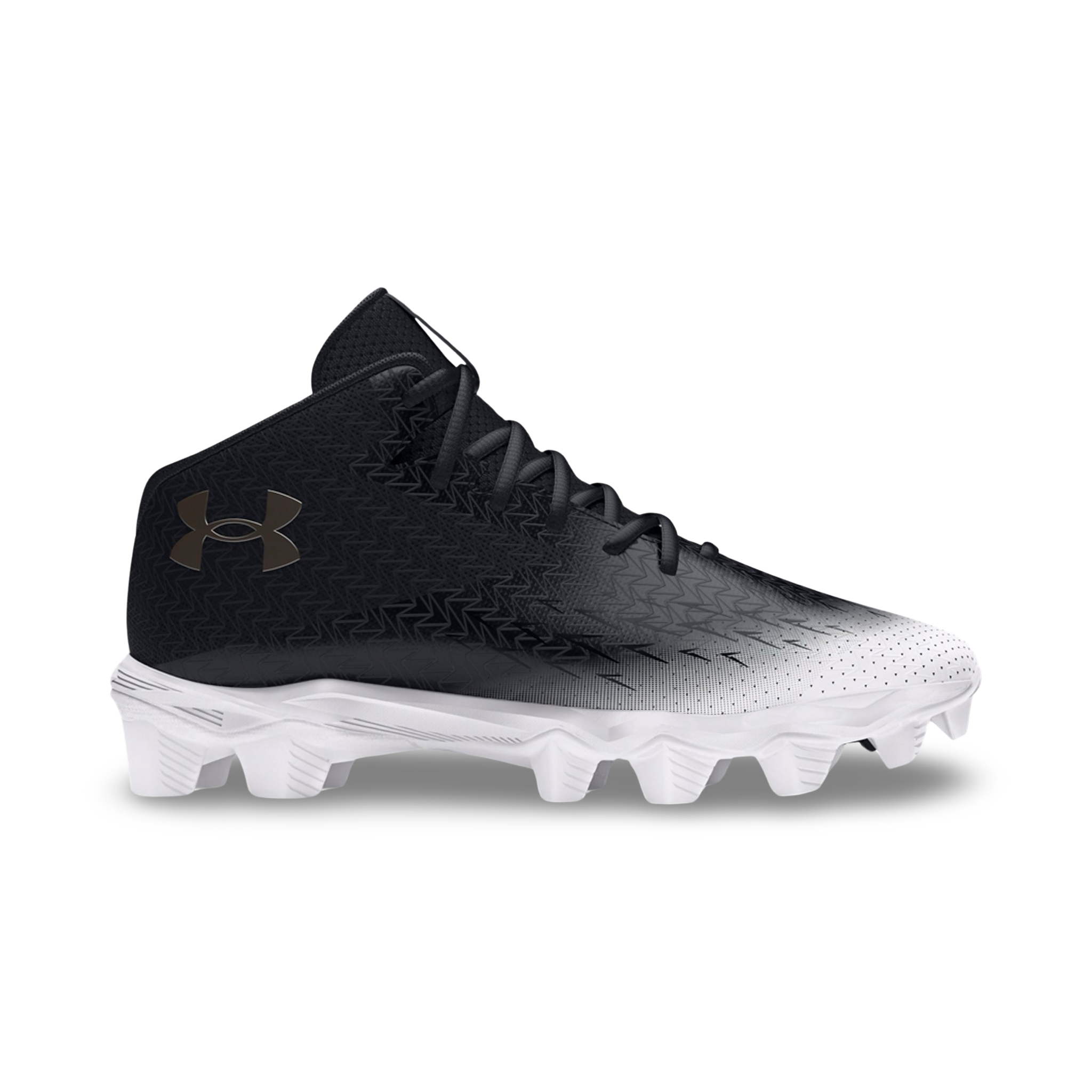 Kid's UA Spotlight Franchise 4 RM JR Football Cleats - Black