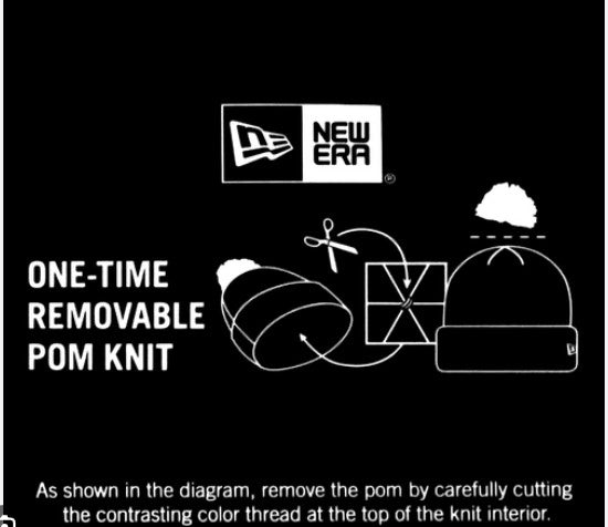 NFL CUFF POM KNIT OTC tuque NFL avec pompon- one time removable pom knit
