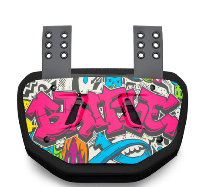 Battle "Graffiti" Chrome Football Back Plate - Adult and Youth / Adulte et enfant