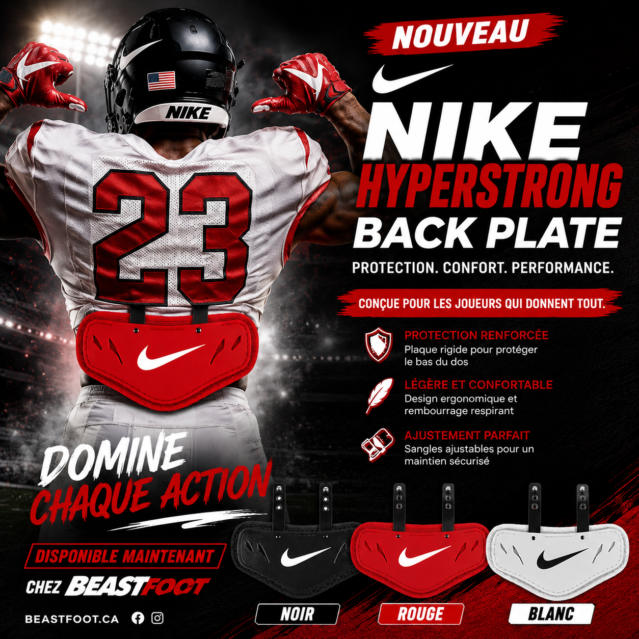 Nike Hyperstrong Football Back Plate protège dos