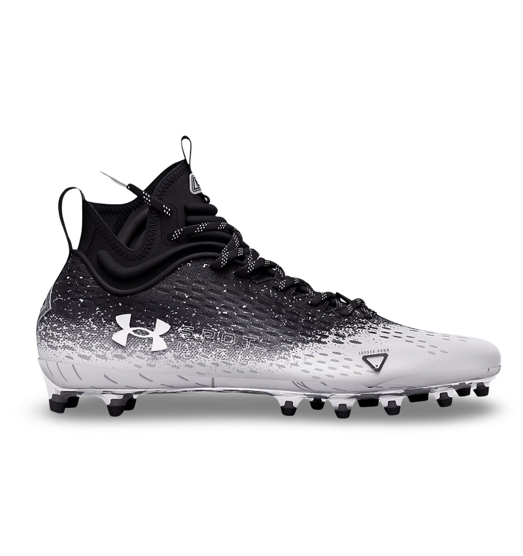 Under Armor Men's Spotlight Lux MC Mid Football Cleats - Black