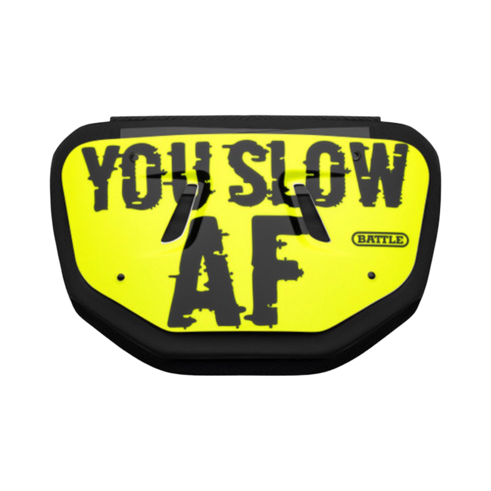 Battle "Slow AF" Chrome Football Back Plate - Adult